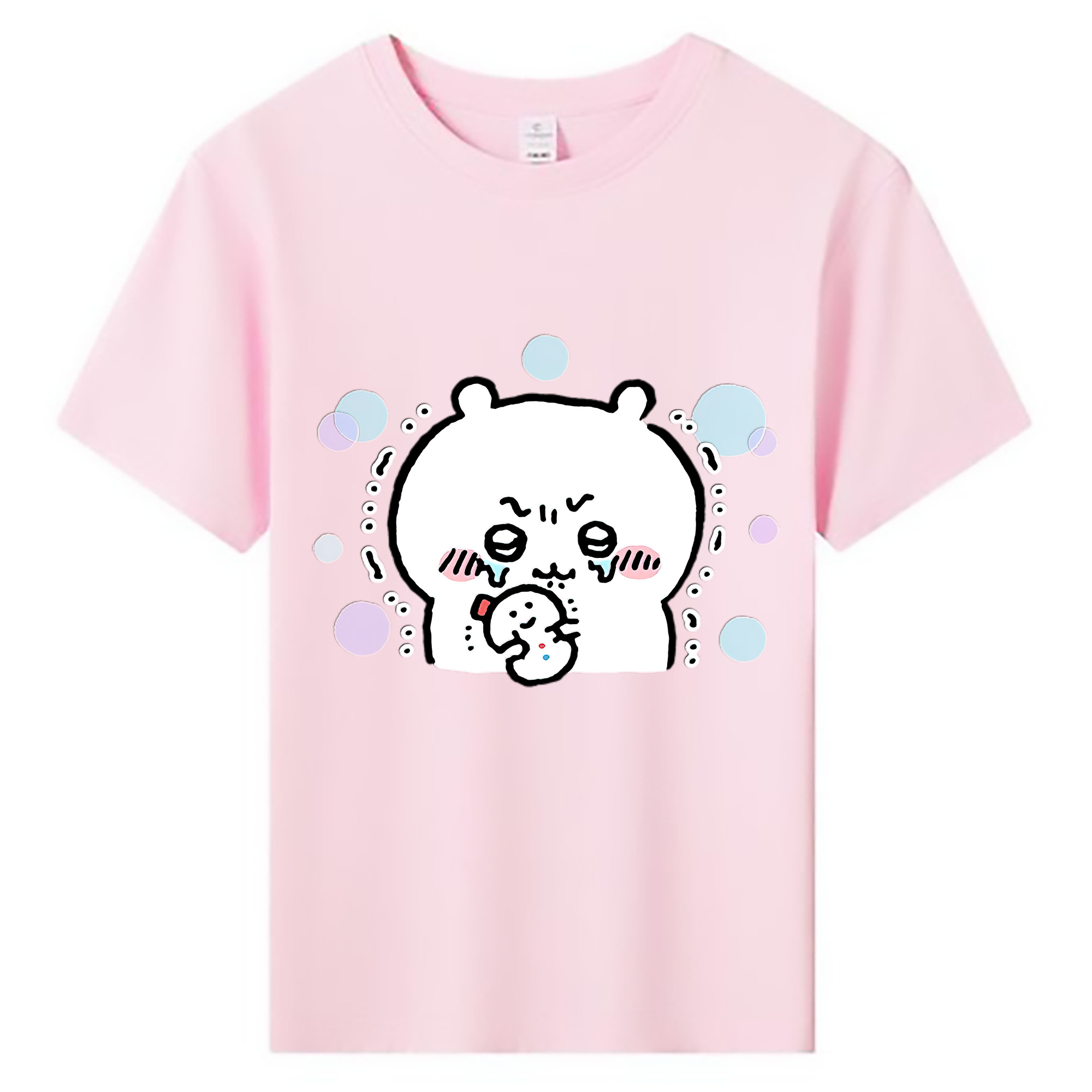 （画像用） ちいかわ ちいかわ Chii-kawa chiikawa 綿100％キッズTシャツ（フロントプリント）