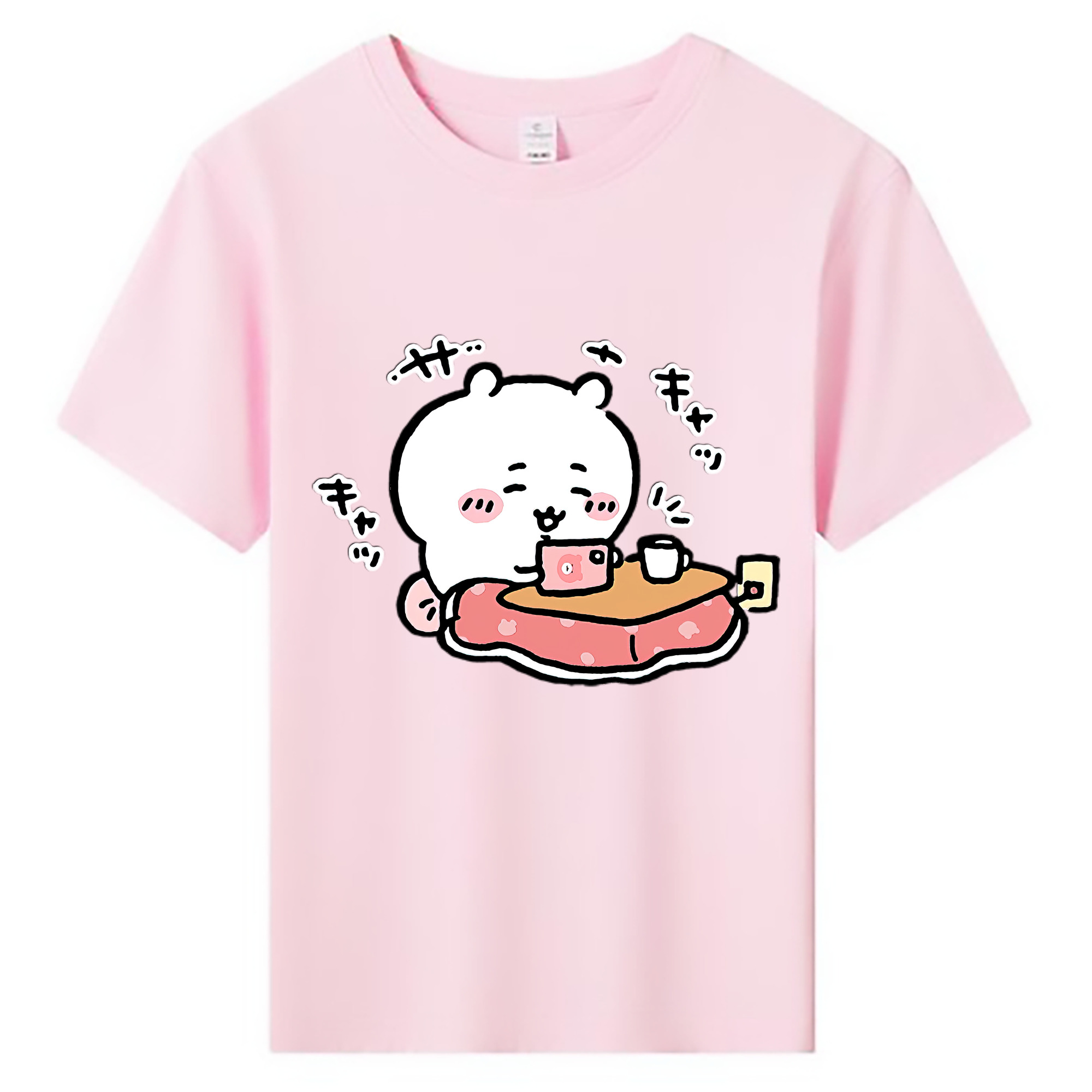 （画像用） ちいかわ ちいかわ Chii-kawa chiikawa 綿100％キッズTシャツ（フロントプリント）