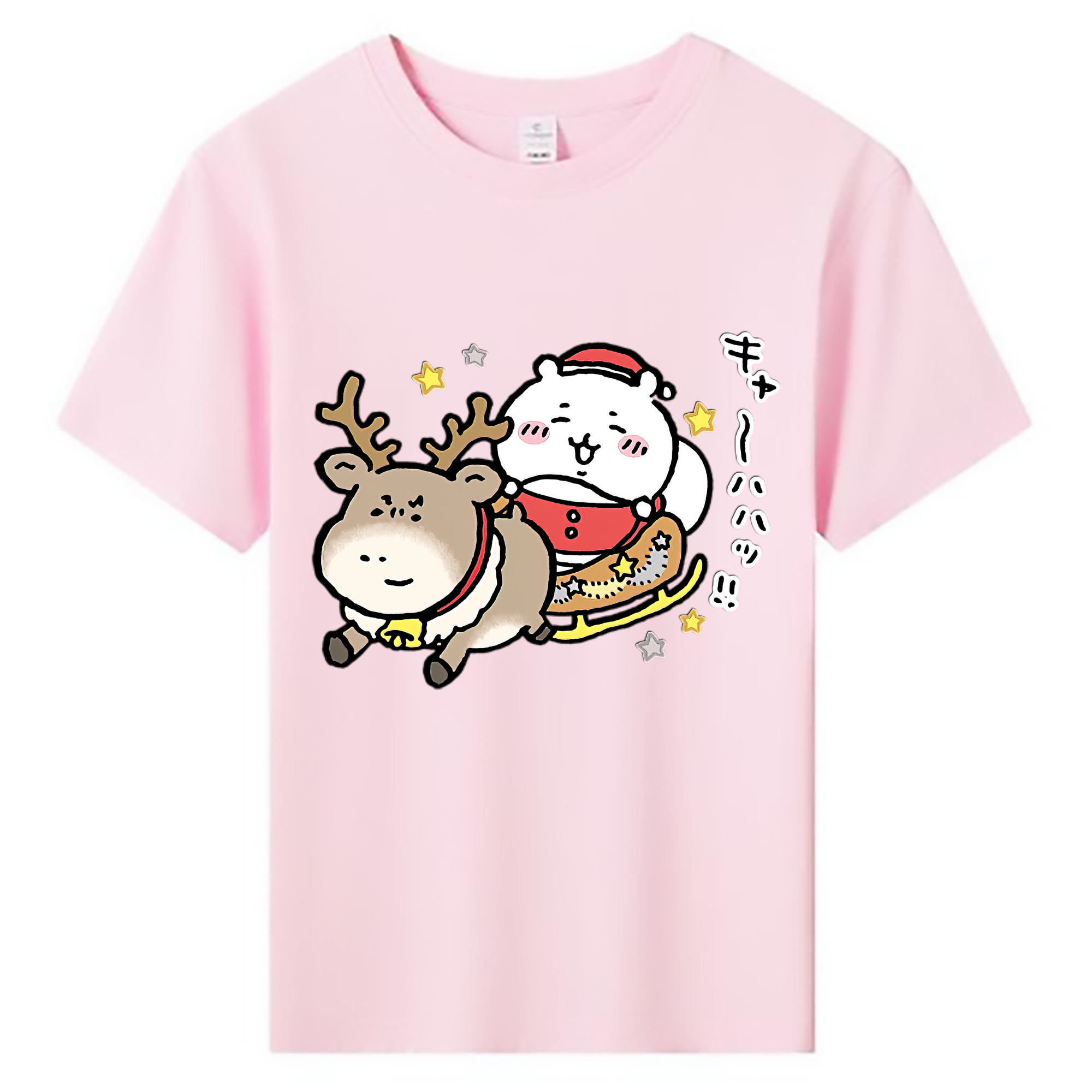 （画像用） ちいかわ ちいかわ Chii-kawa chiikawa 綿100％キッズTシャツ（フロントプリント）