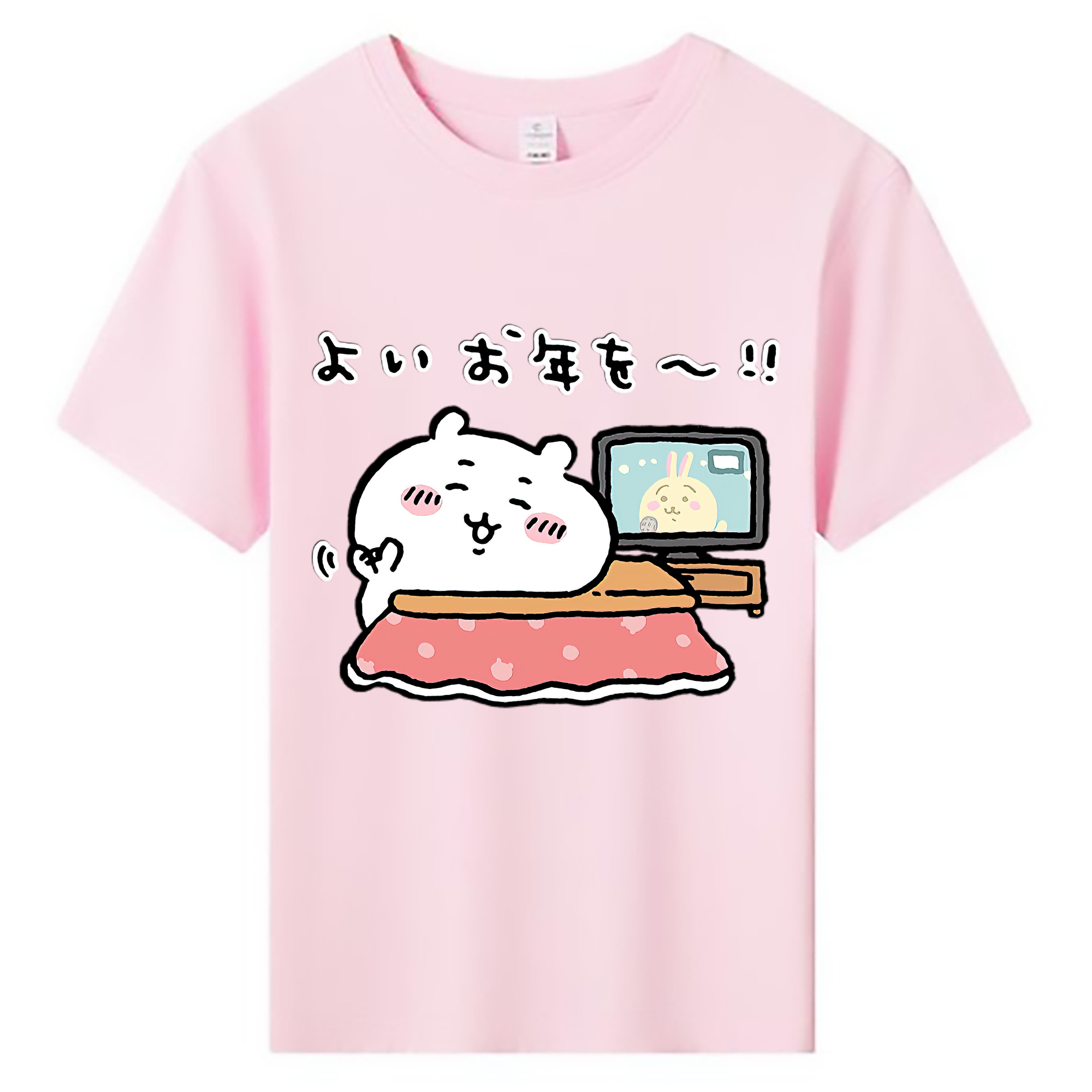 （画像用） ちいかわ ちいかわ Chii-kawa chiikawa 綿100％キッズTシャツ（フロントプリント）