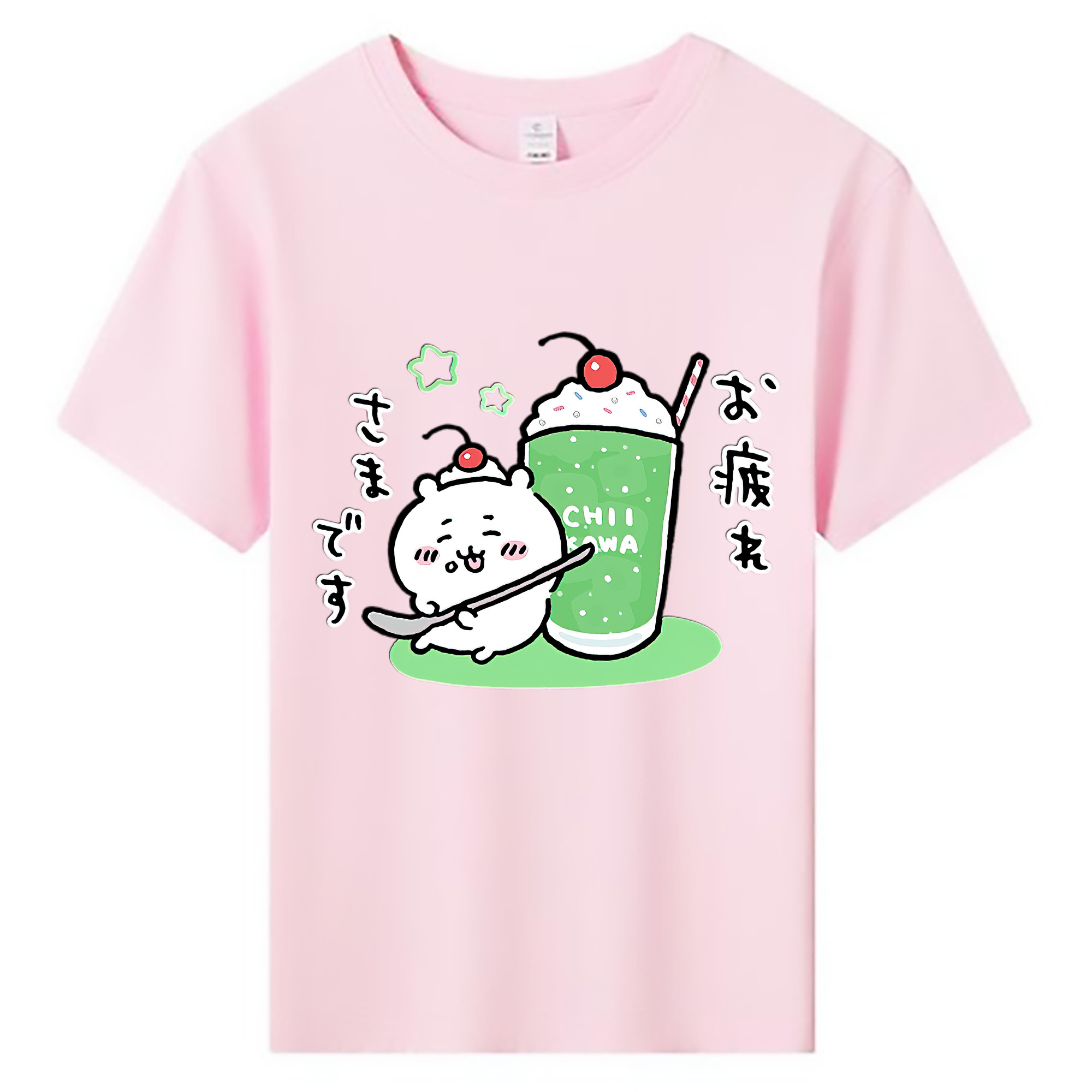 （画像用） ちいかわ ちいかわ Chii-kawa chiikawa 綿100％キッズTシャツ（フロントプリント）
