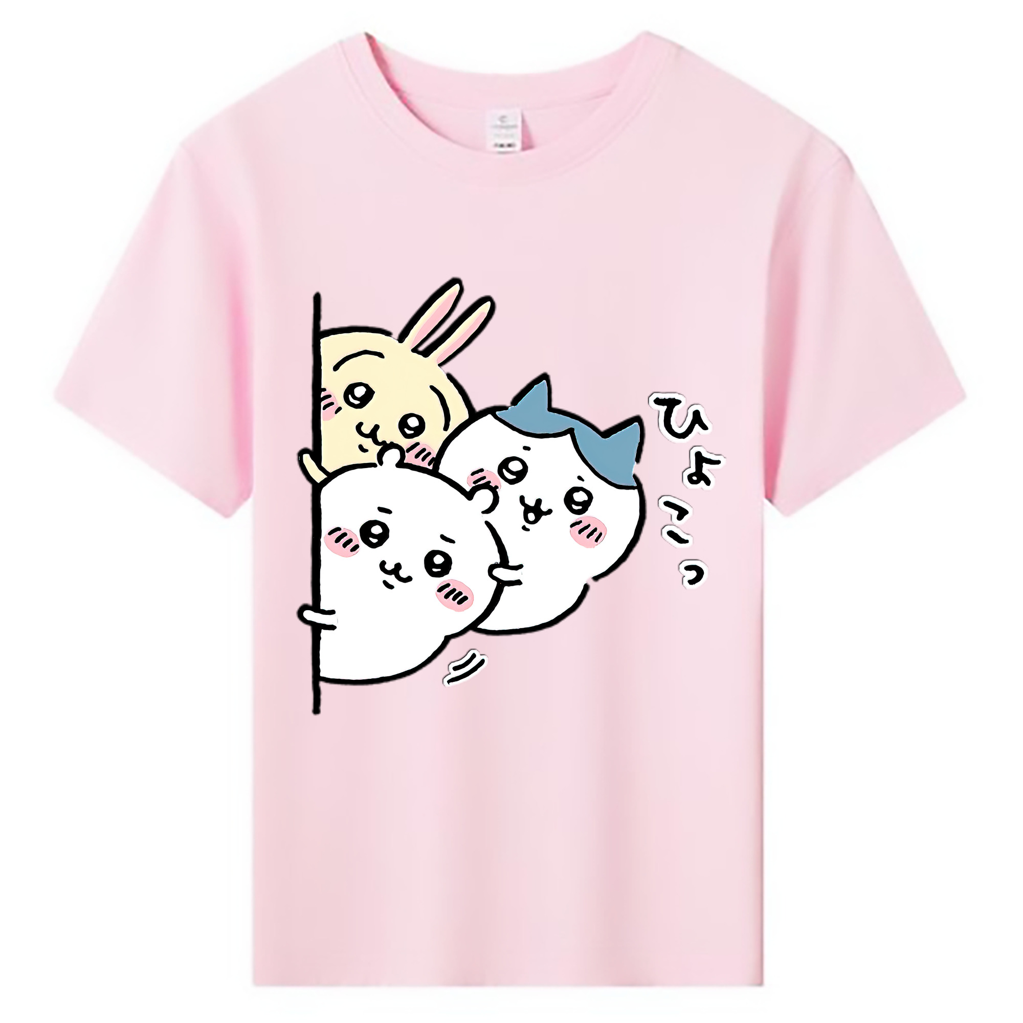 （画像用） ちいかわ うさぎ Chii-kawa usagi 綿100％キッズTシャツ（フロントプリント）