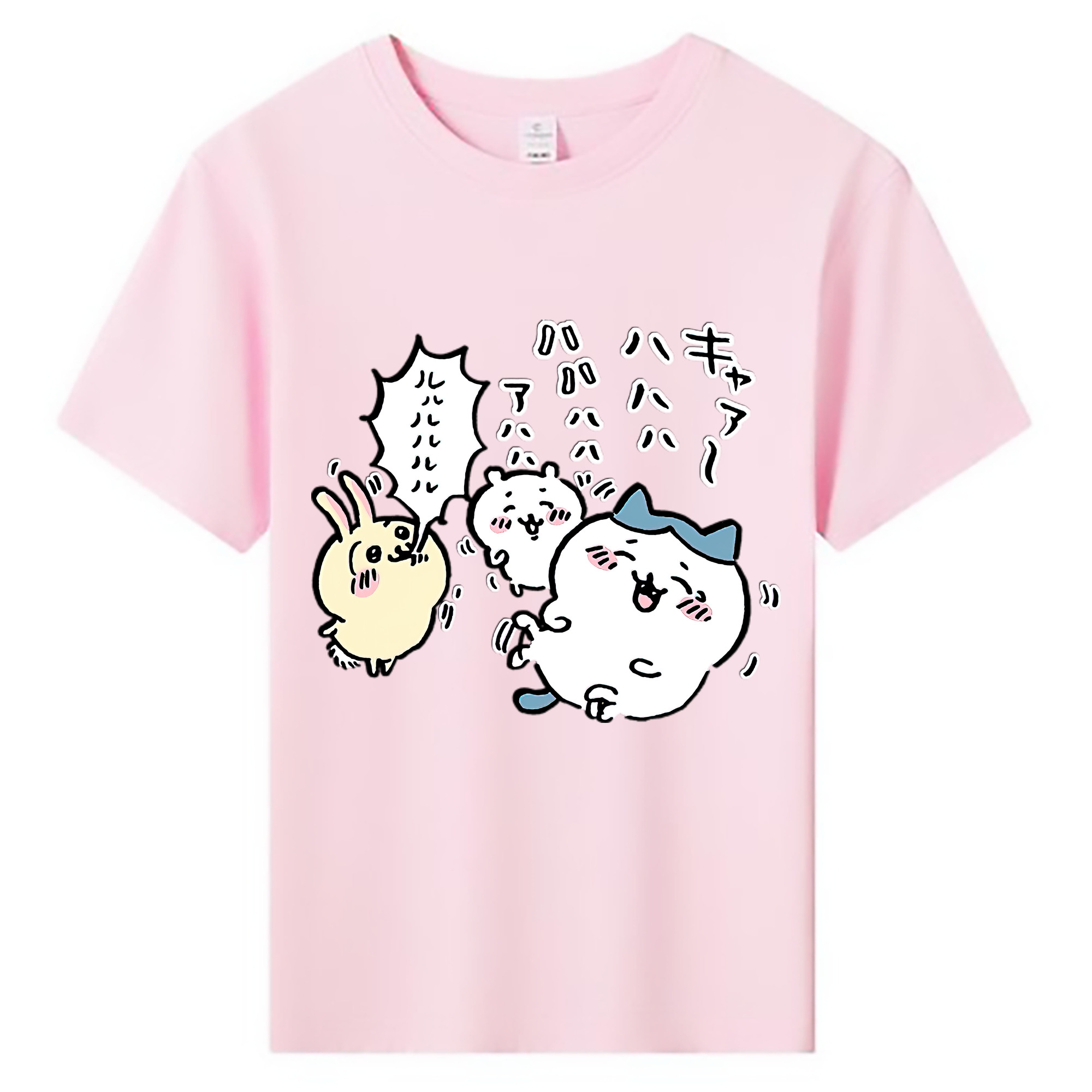 （画像用） ちいかわ うさぎ Chii-kawa usagi 綿100％キッズTシャツ（フロントプリント）