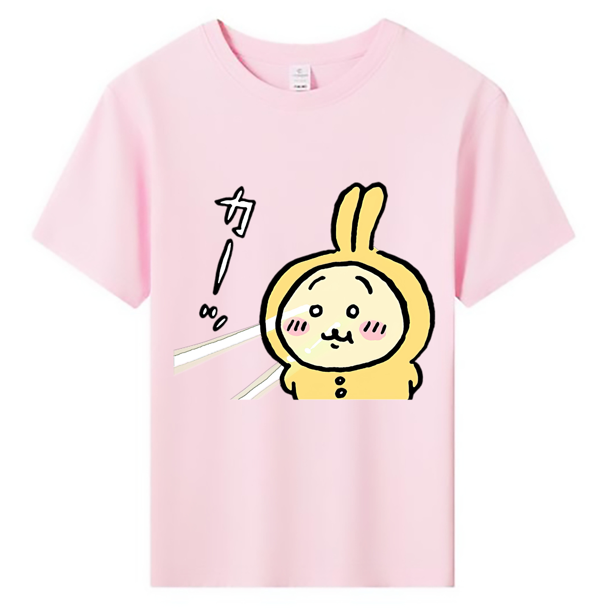 （画像用） ちいかわ うさぎ Chii-kawa usagi 綿100％キッズTシャツ（フロントプリント）