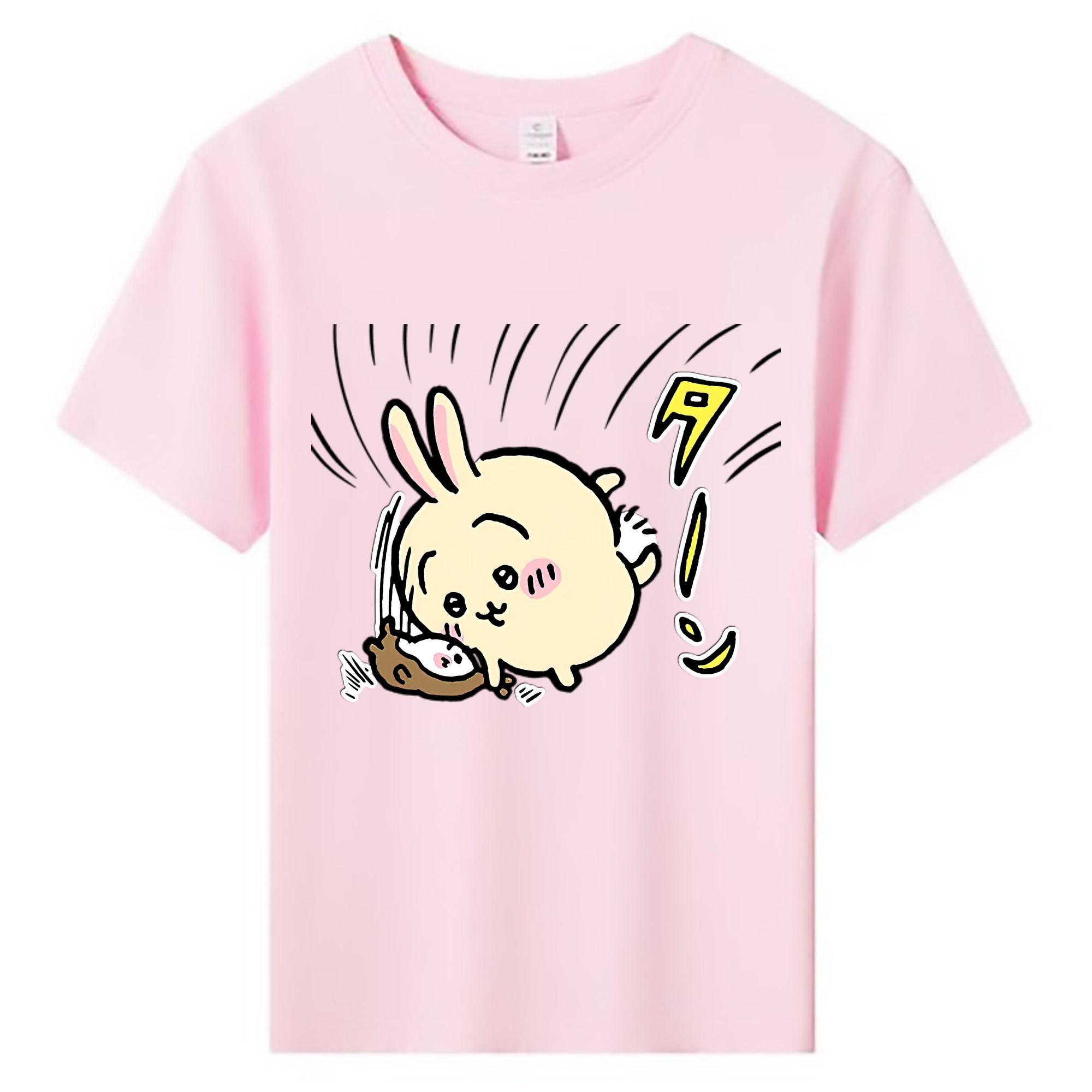（画像用） ちいかわ うさぎ Chii-kawa usagi 綿100％キッズTシャツ（フロントプリント）