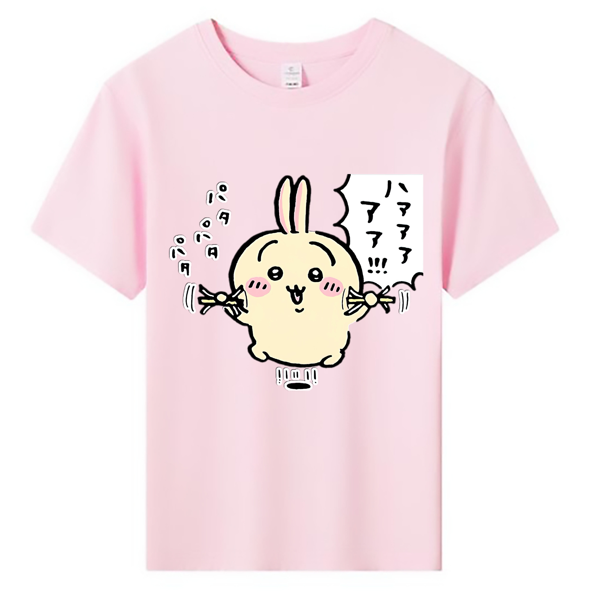 （画像用） ちいかわ うさぎ Chii-kawa usagi 綿100％キッズTシャツ（フロントプリント）