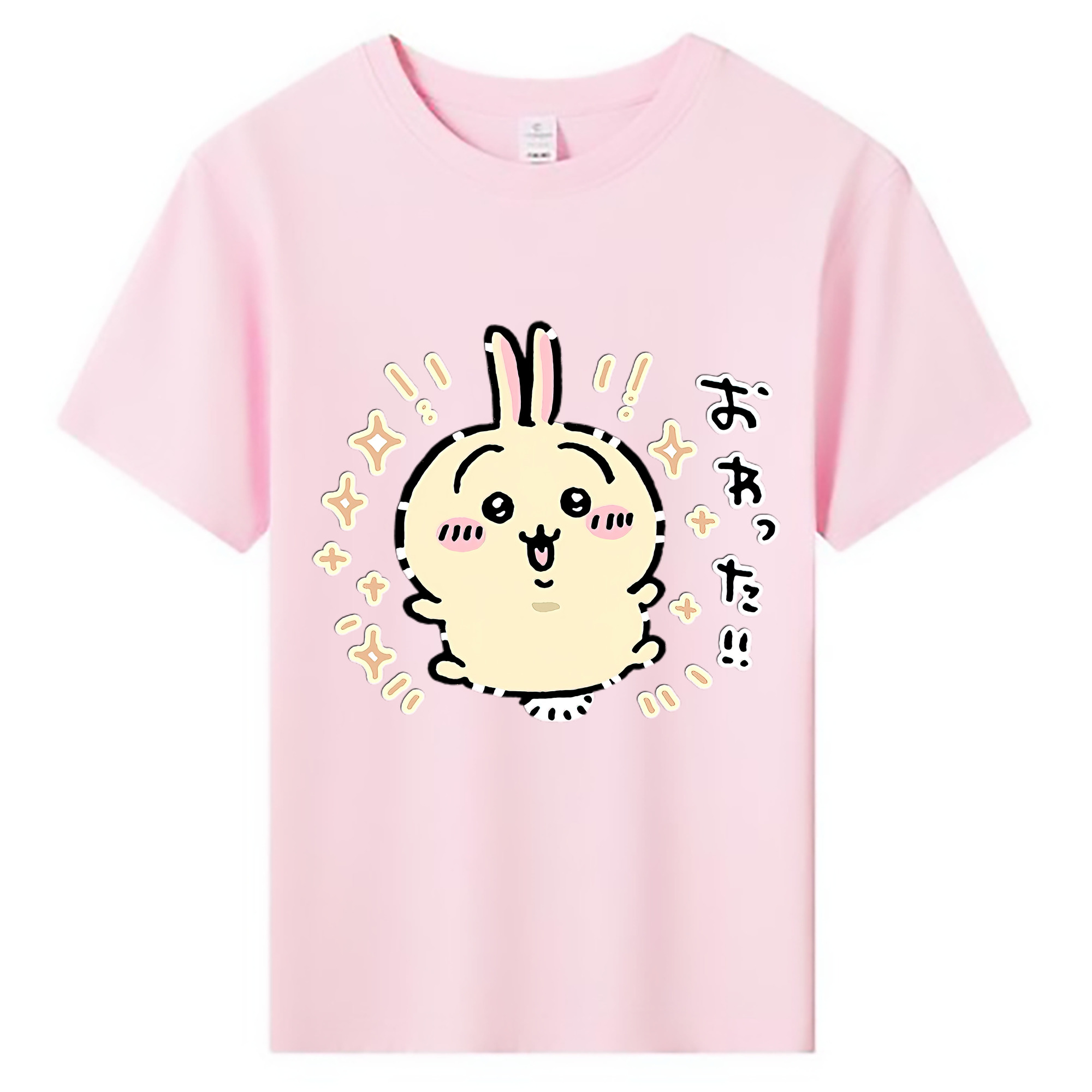 （画像用） ちいかわ うさぎ Chii-kawa usagi 綿100％キッズTシャツ（フロントプリント）