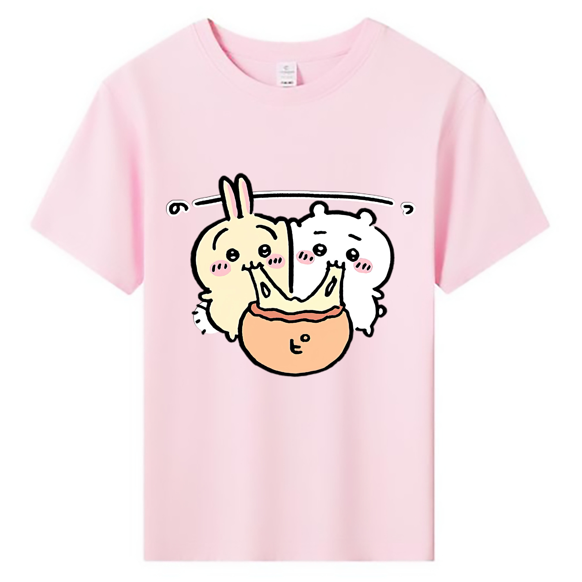 （画像用） ちいかわ うさぎ Chii-kawa usagi 綿100％キッズTシャツ（フロントプリント）