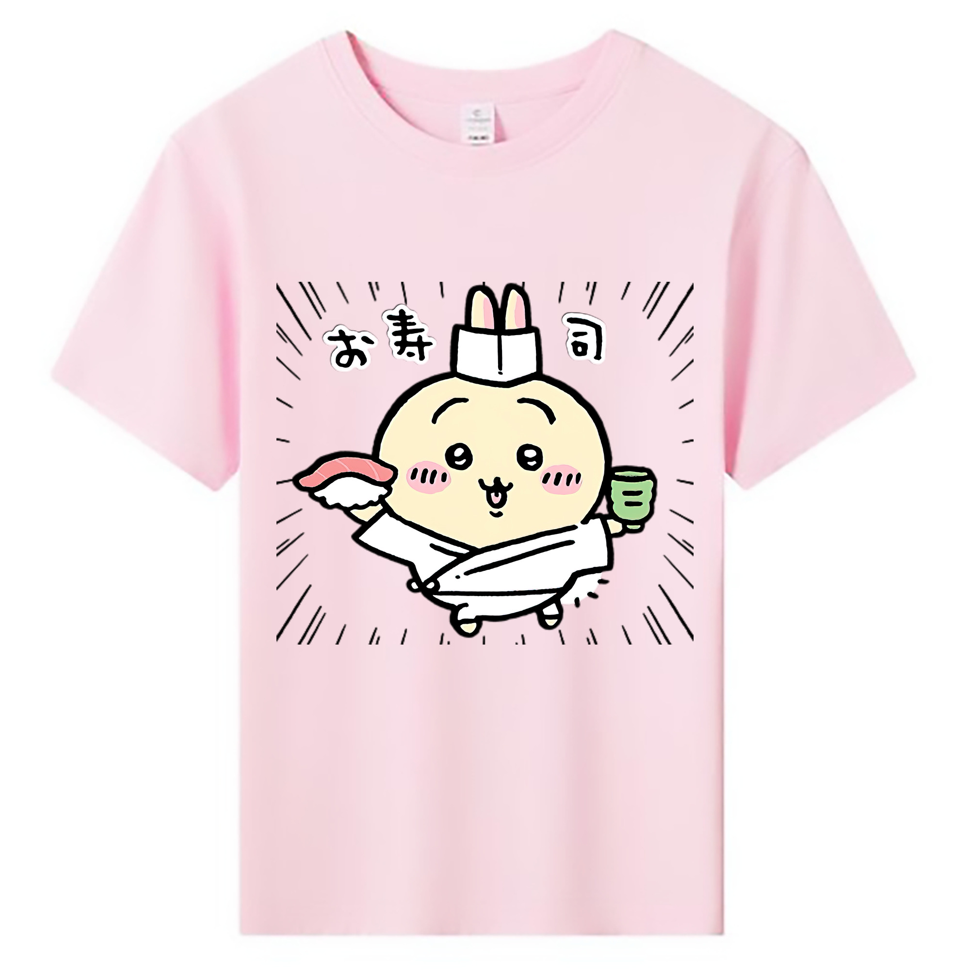（画像用） ちいかわ うさぎ Chii-kawa usagi 綿100％キッズTシャツ（フロントプリント）