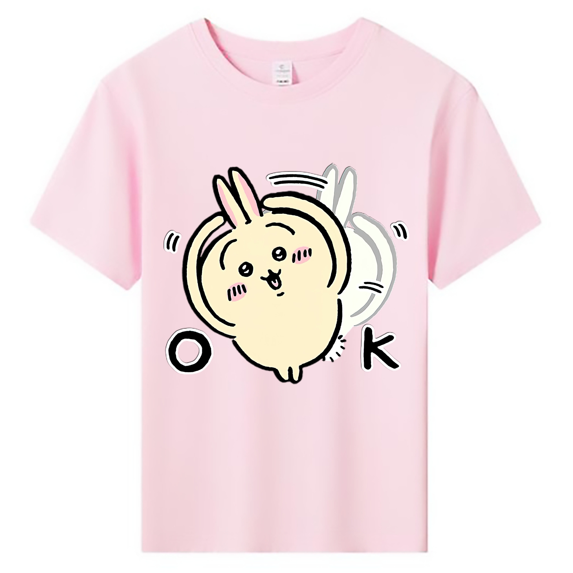 （画像用） ちいかわ うさぎ Chii-kawa usagi 綿100％キッズTシャツ（フロントプリント）
