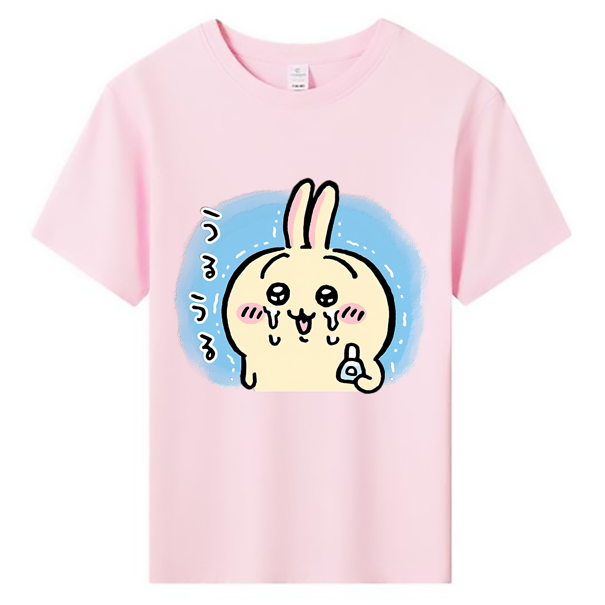 （画像用） ちいかわ うさぎ Chii-kawa usagi 綿100％キッズTシャツ（フロントプリント）