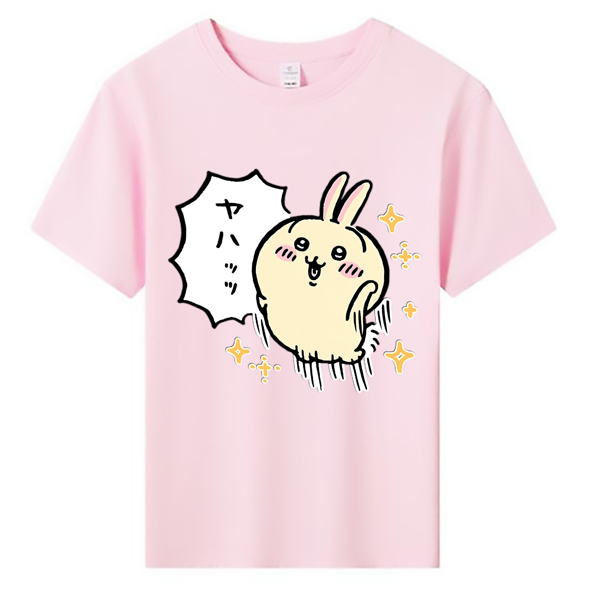 （画像用） ちいかわ うさぎ Chii-kawa usagi 綿100％キッズTシャツ（フロントプリント）