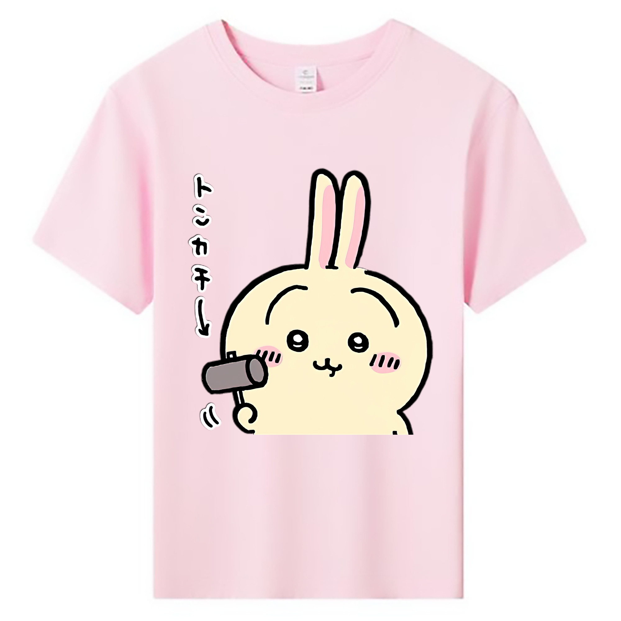 （画像用） ちいかわ うさぎ Chii-kawa usagi 綿100％キッズTシャツ（フロントプリント）