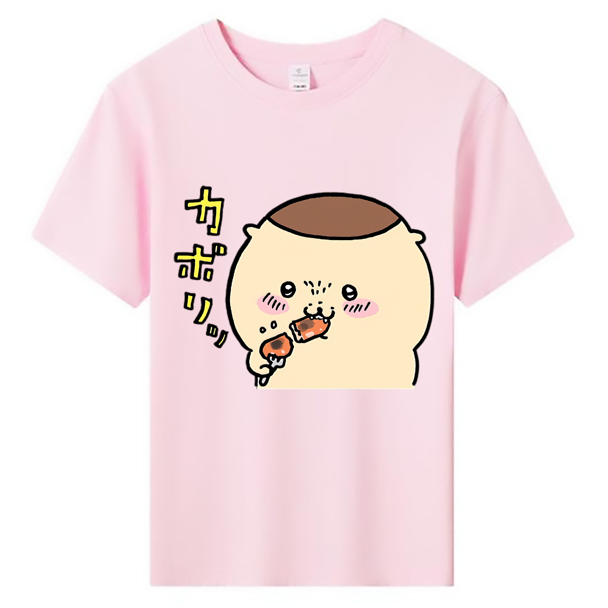（画像用） ちいかわ くりまんじゅう Chii-kawa kuri manjū 綿100％キッズTシャツ（フロントプリント）