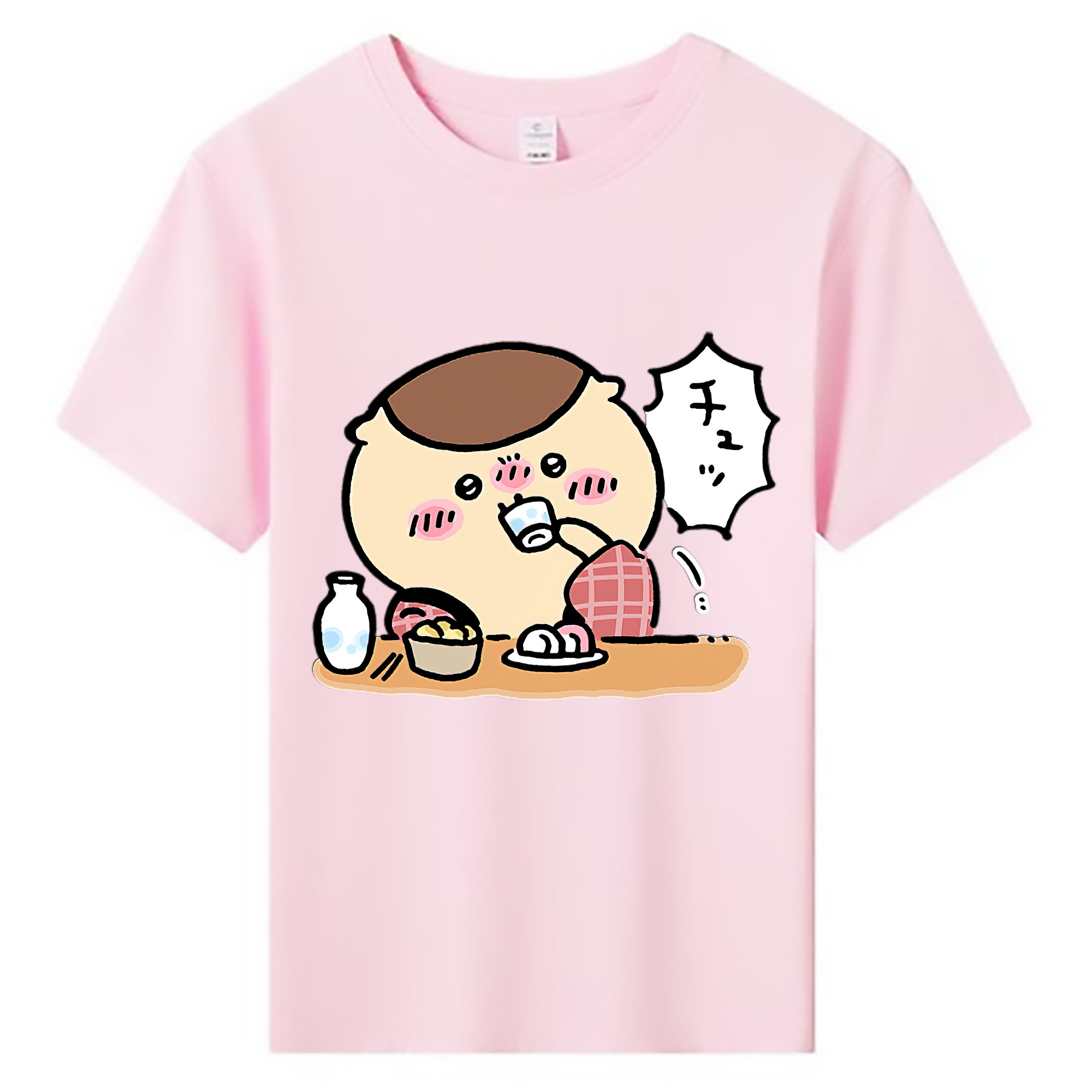 （画像用） ちいかわ くりまんじゅう Chii-kawa kuri manjū 綿100％キッズTシャツ（フロントプリント）