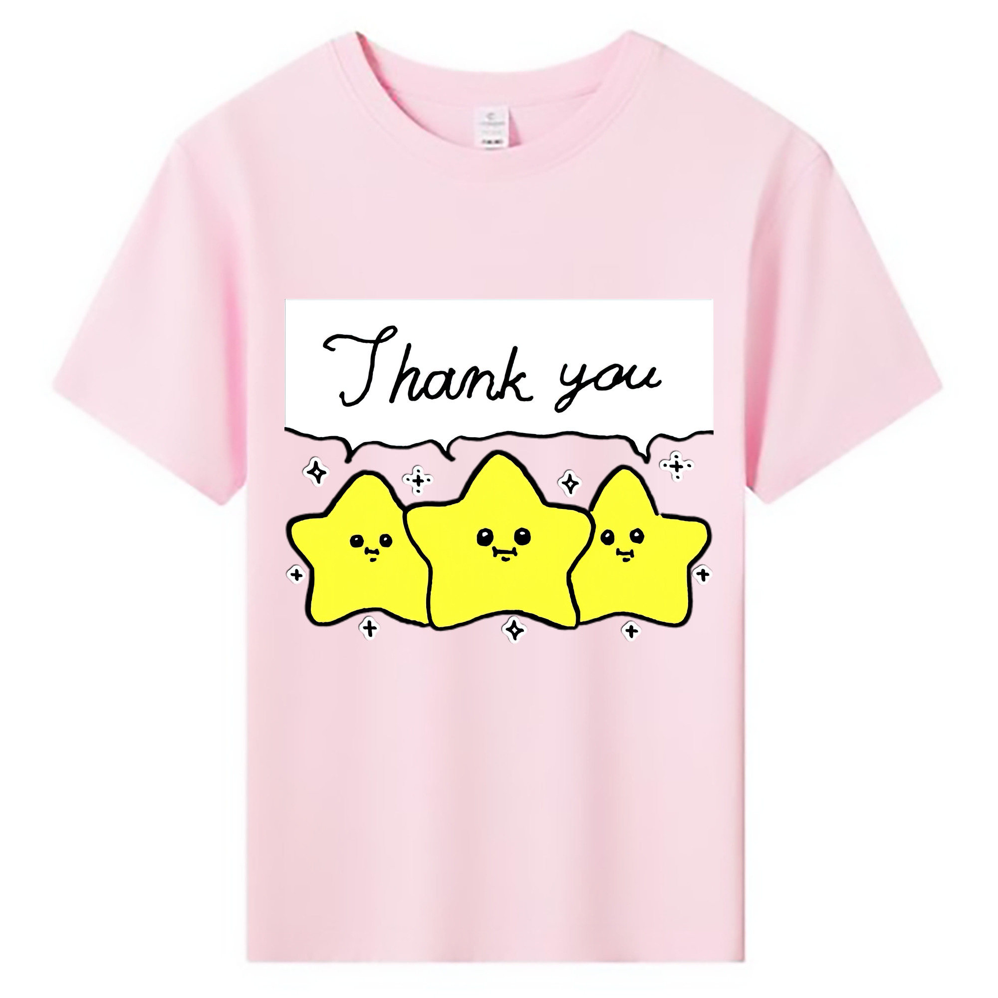 （画像用） ちいかわ 流れ星 Chii-kawa Shooting star 綿100％キッズTシャツ（フロントプリント）
