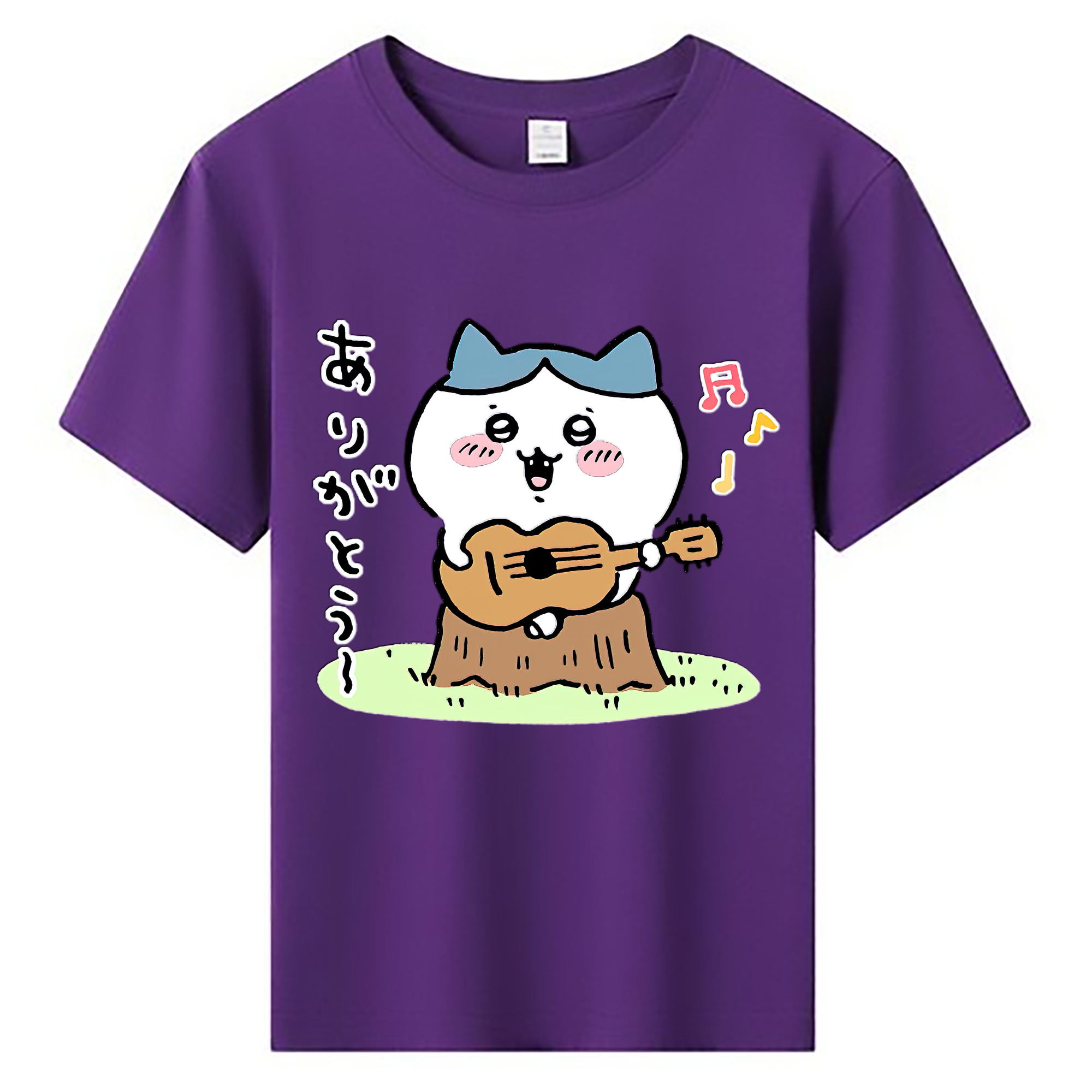 （画像用） ちいかわ ハチワレ Chii-kawa hachiware 綿100％キッズTシャツ（フロントプリント）