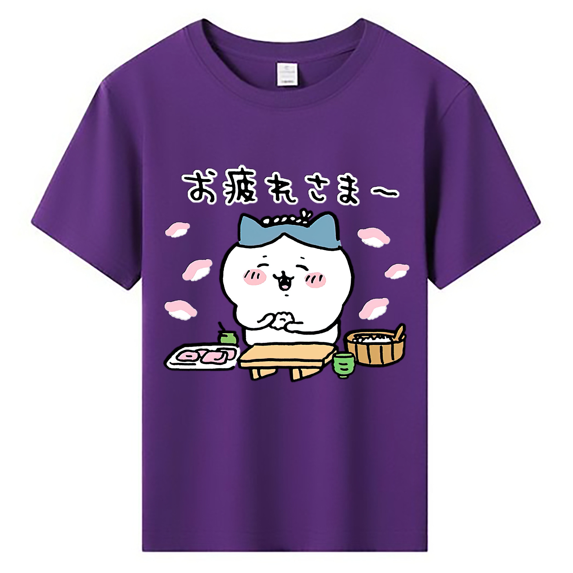 （画像用） ちいかわ ハチワレ Chii-kawa hachiware 綿100％キッズTシャツ（フロントプリント）