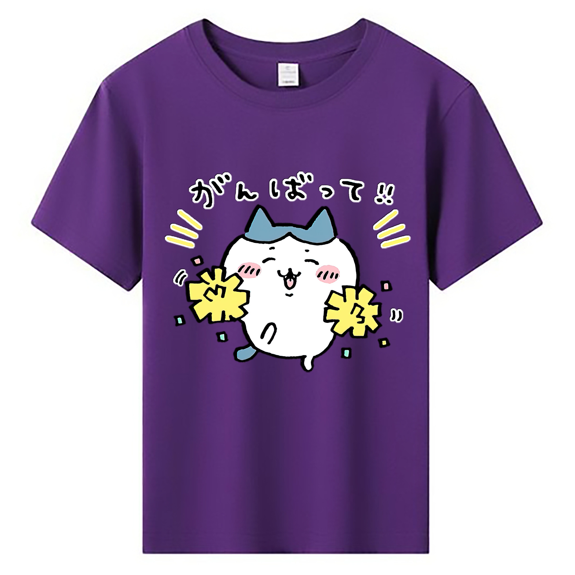 （画像用） ちいかわ ハチワレ Chii-kawa hachiware 綿100％キッズTシャツ（フロントプリント）
