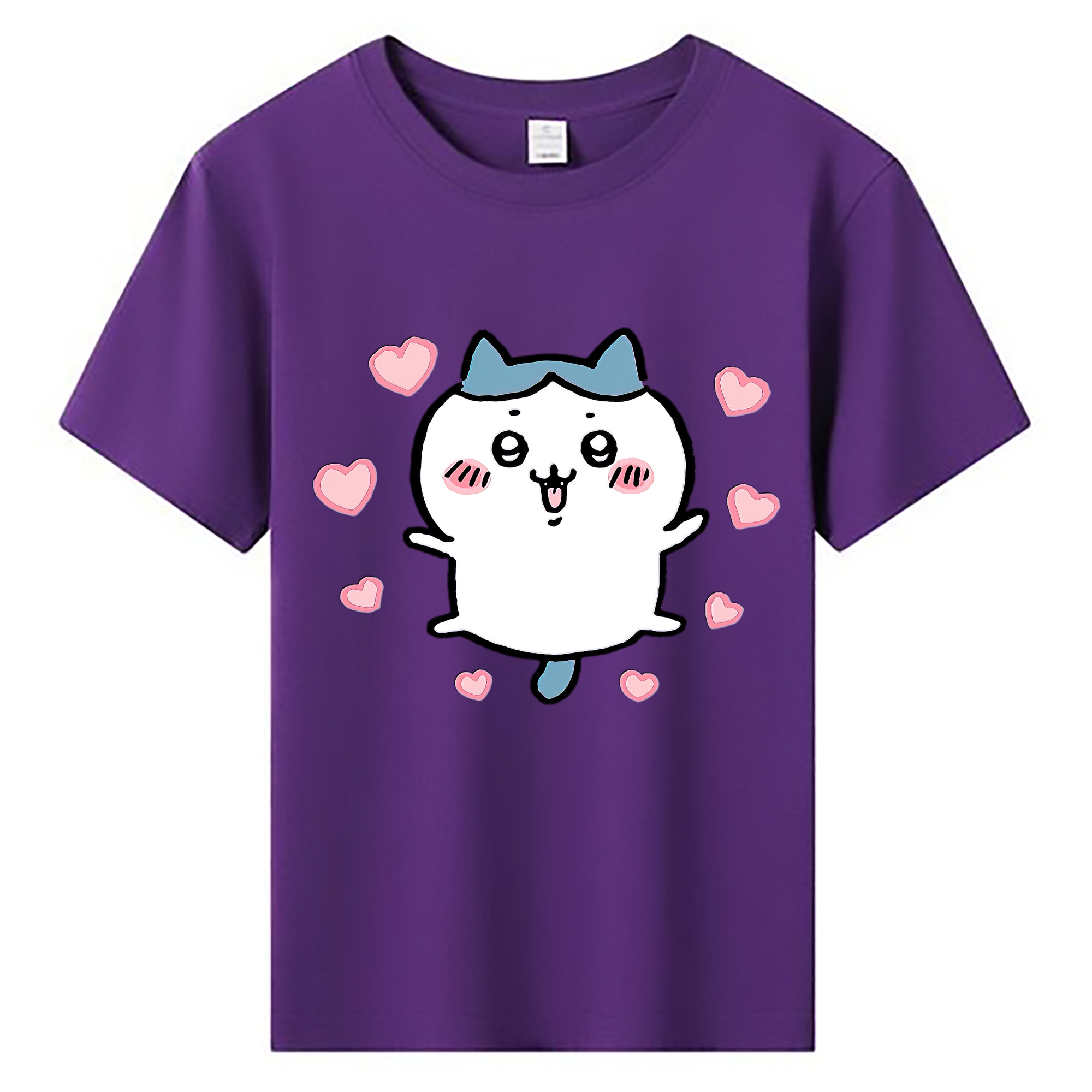 （画像用） ちいかわ ハチワレ Chii-kawa hachiware 綿100％キッズTシャツ（フロントプリント）