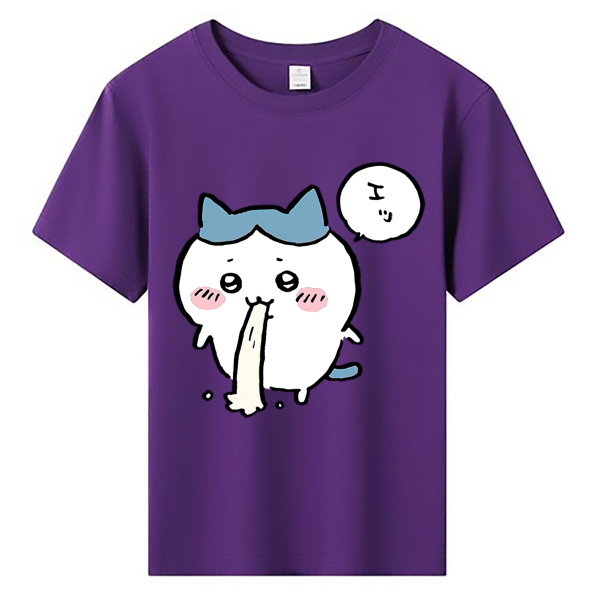 （画像用） ちいかわ ハチワレ Chii-kawa hachiware 綿100％キッズTシャツ（フロントプリント）