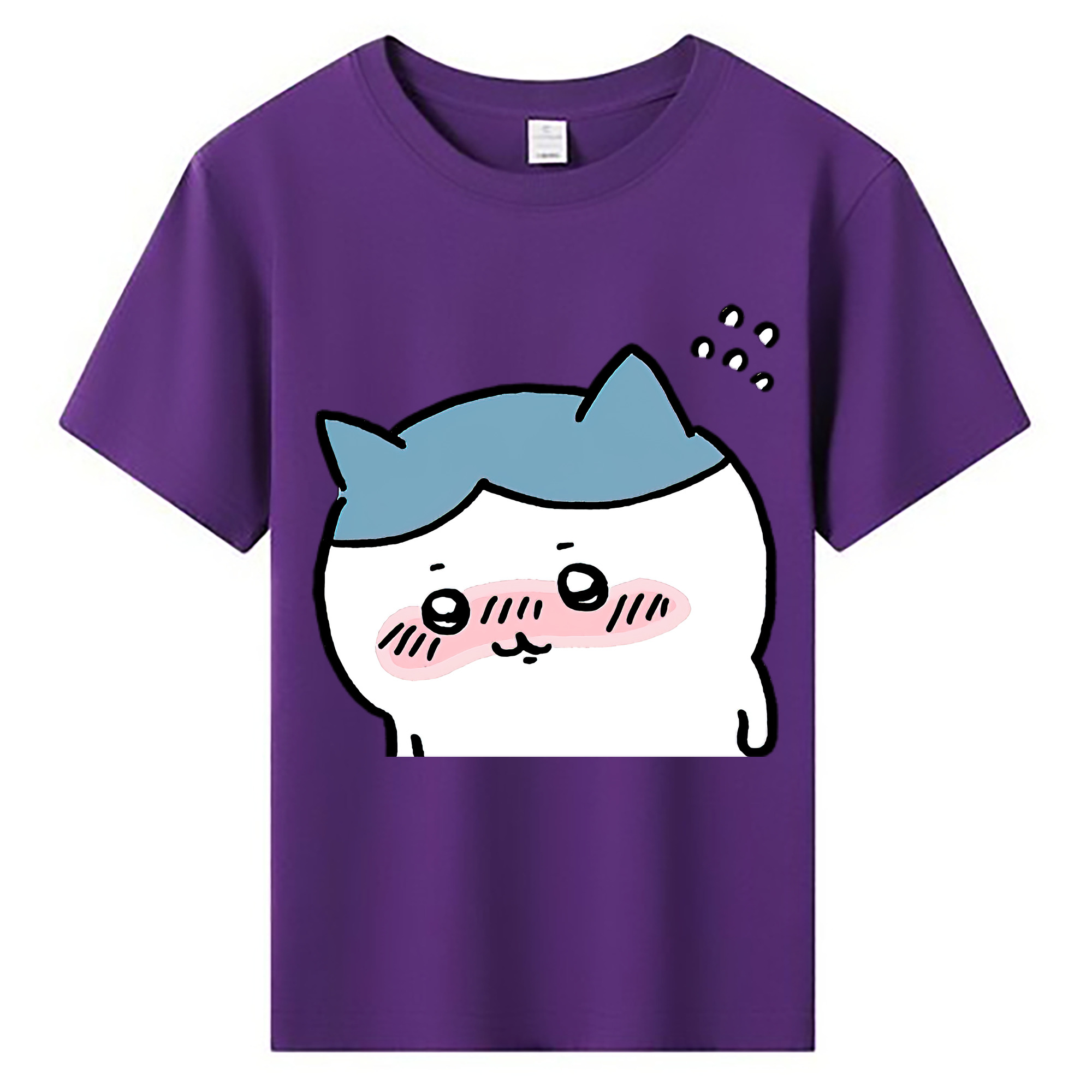 （画像用） ちいかわ ハチワレ Chii-kawa hachiware 綿100％キッズTシャツ（フロントプリント）