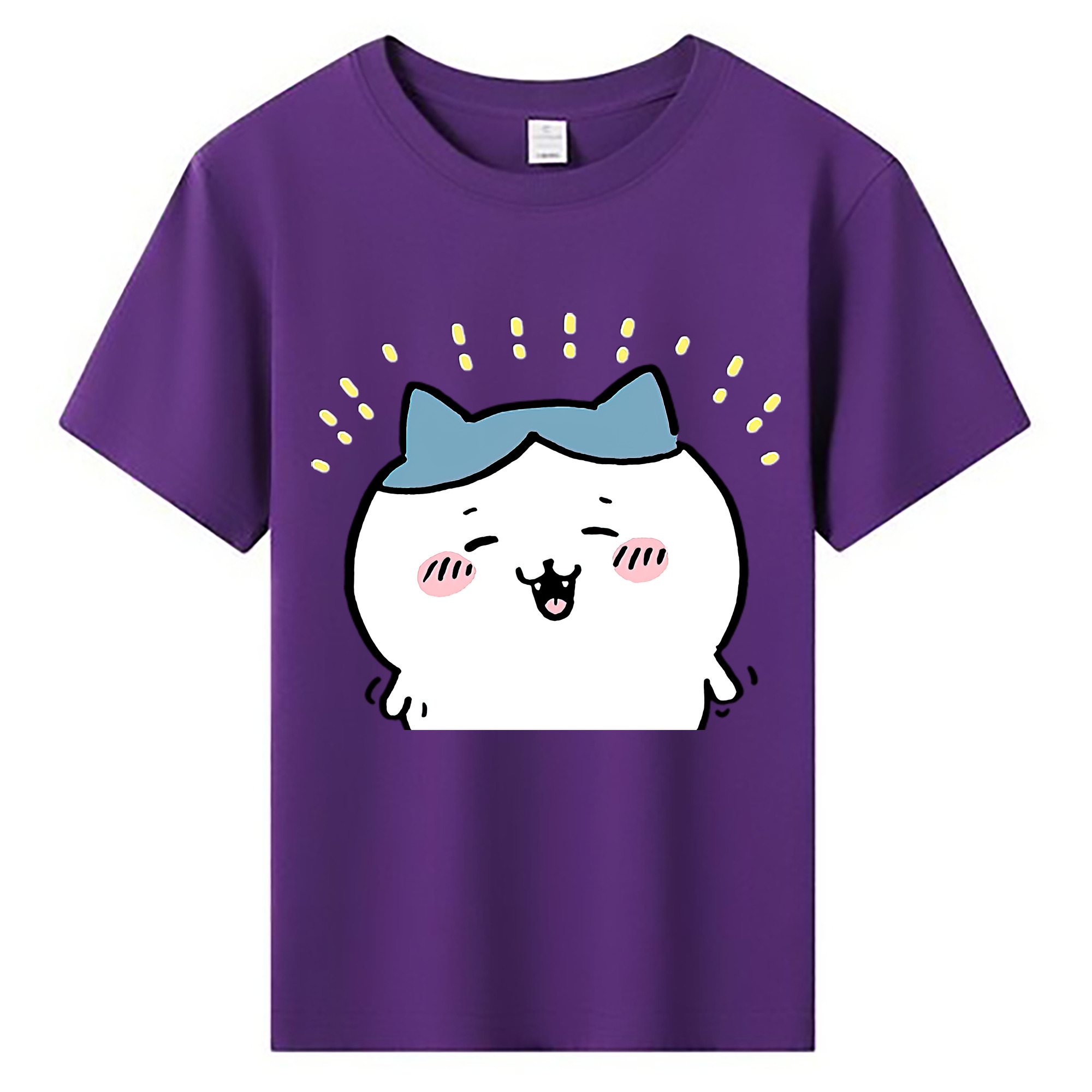 （画像用） ちいかわ ハチワレ Chii-kawa hachiware 綿100％キッズTシャツ（フロントプリント）