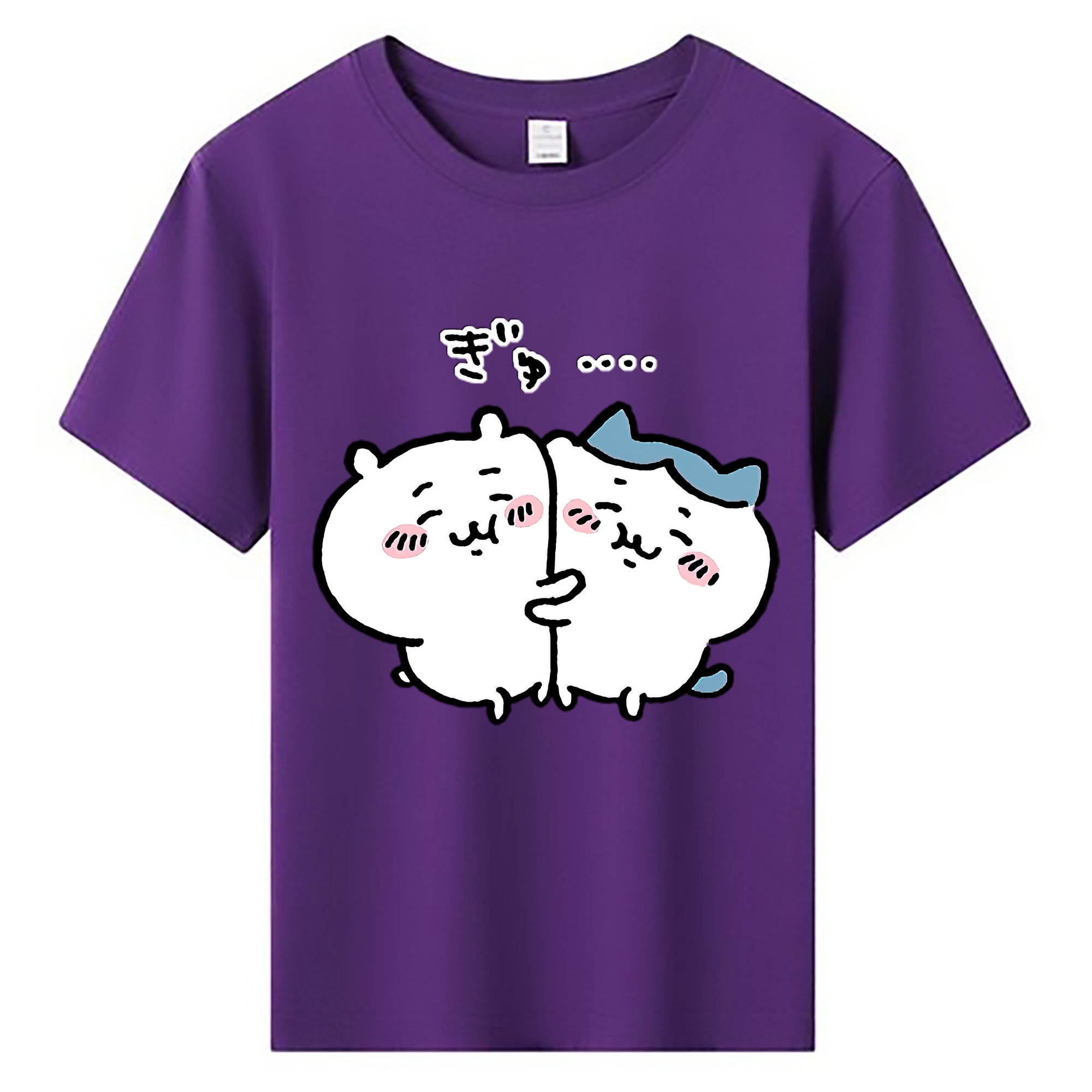 （画像用） ちいかわ ハチワレ Chii-kawa hachiware 綿100％キッズTシャツ（フロントプリント）
