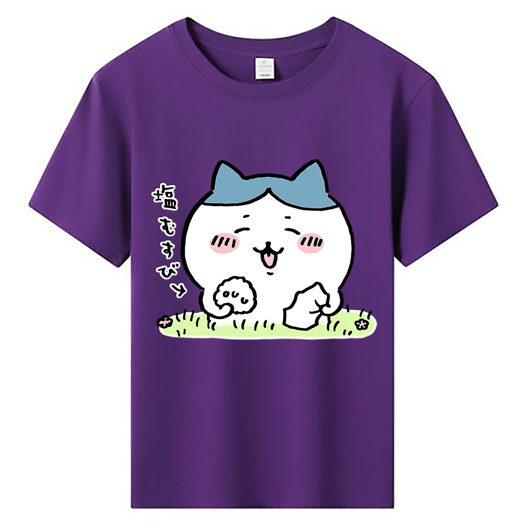 （画像用） ちいかわ ハチワレ Chii-kawa hachiware 綿100％キッズTシャツ（フロントプリント）