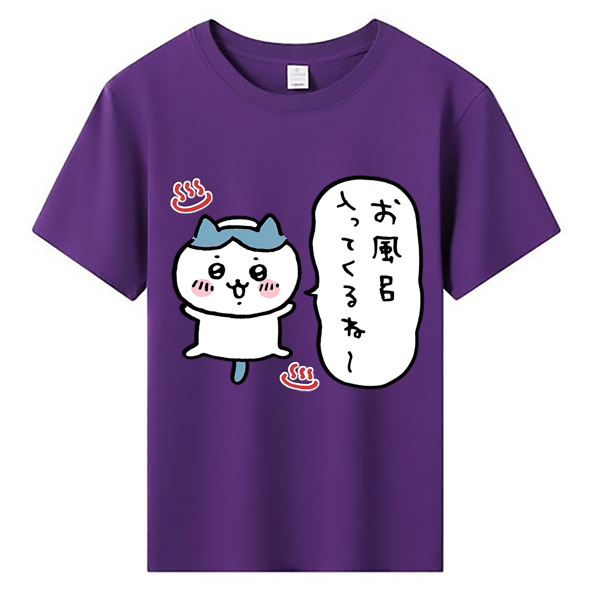 （画像用） ちいかわ ハチワレ Chii-kawa hachiware 綿100％キッズTシャツ（フロントプリント）