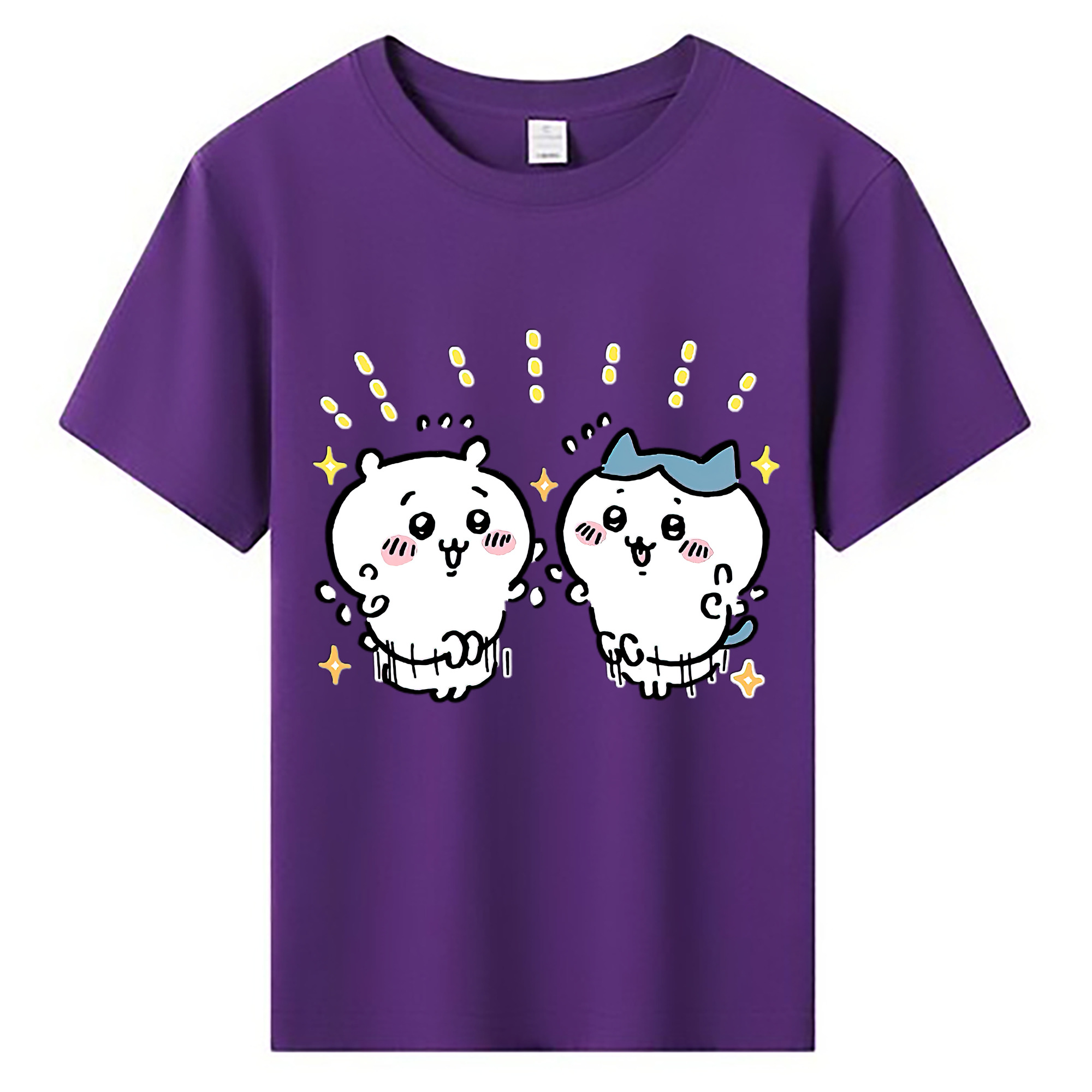 （画像用） ちいかわ ハチワレ Chii-kawa hachiware 綿100％キッズTシャツ（フロントプリント）