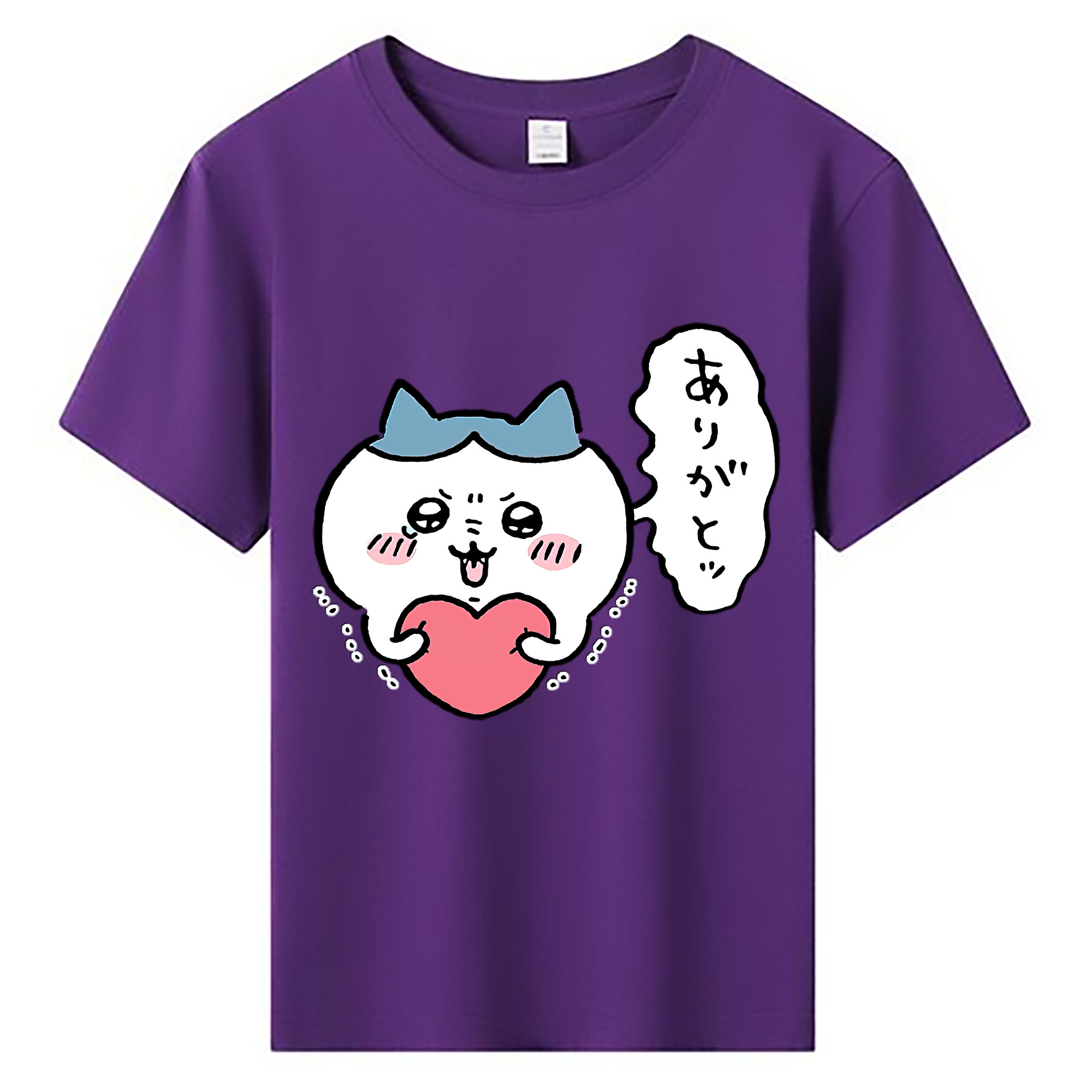 （画像用） ちいかわ ハチワレ Chii-kawa hachiware 綿100％キッズTシャツ（フロントプリント）