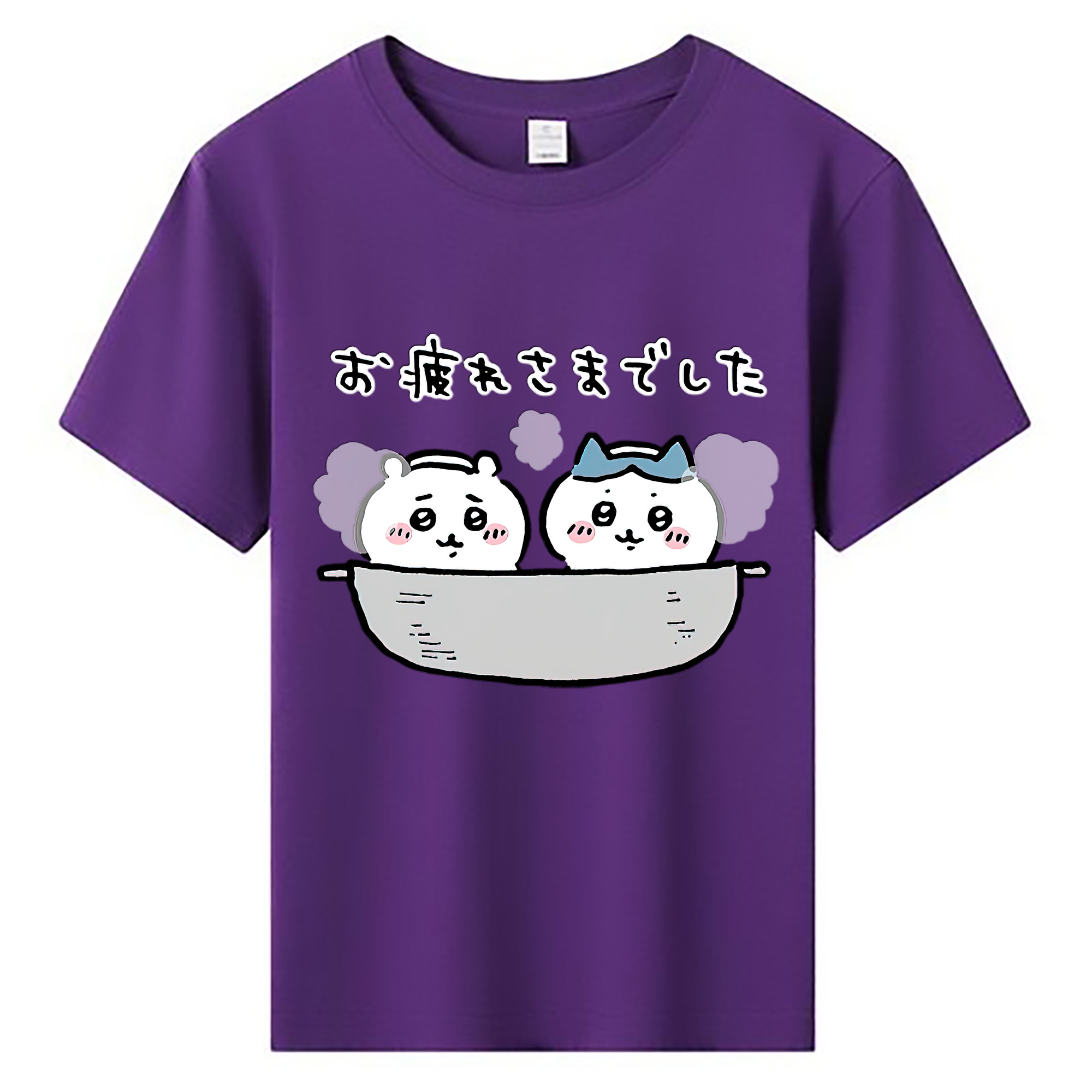 （画像用） ちいかわ ハチワレ Chii-kawa hachiware 綿100％キッズTシャツ（フロントプリント）