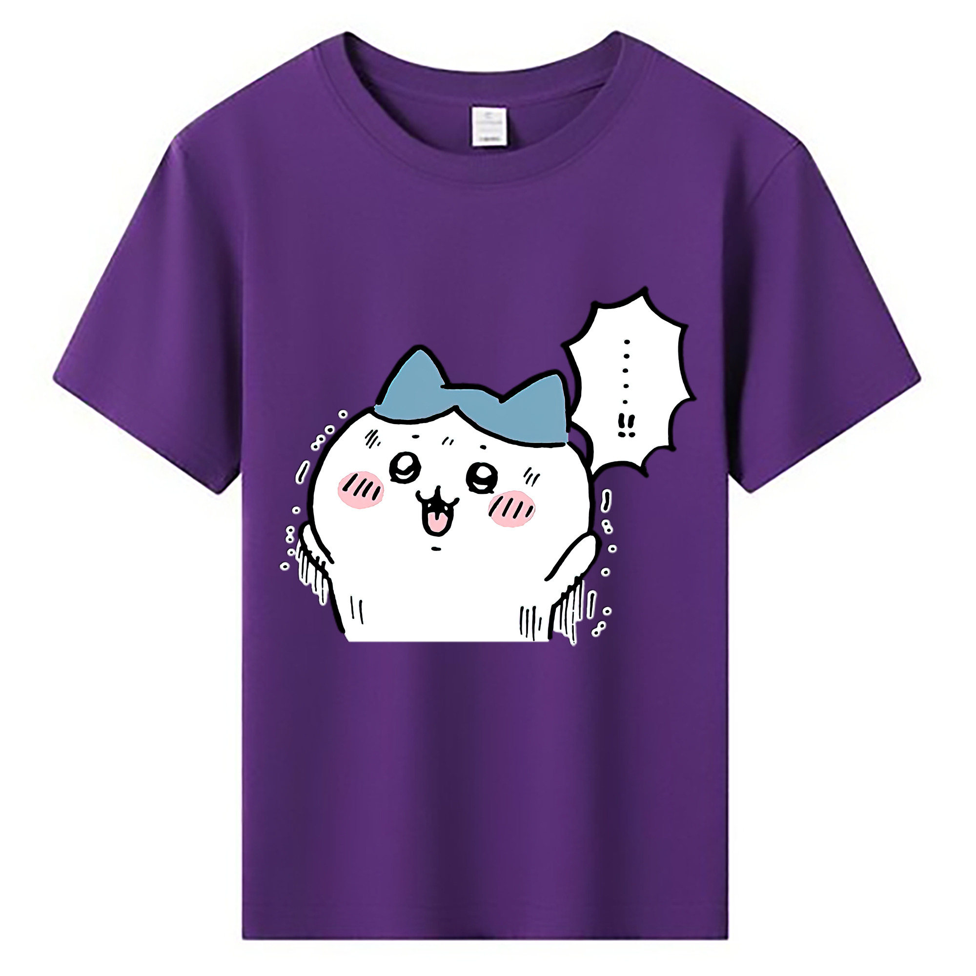 （画像用） ちいかわ ハチワレ Chii-kawa hachiware 綿100％キッズTシャツ（フロントプリント）