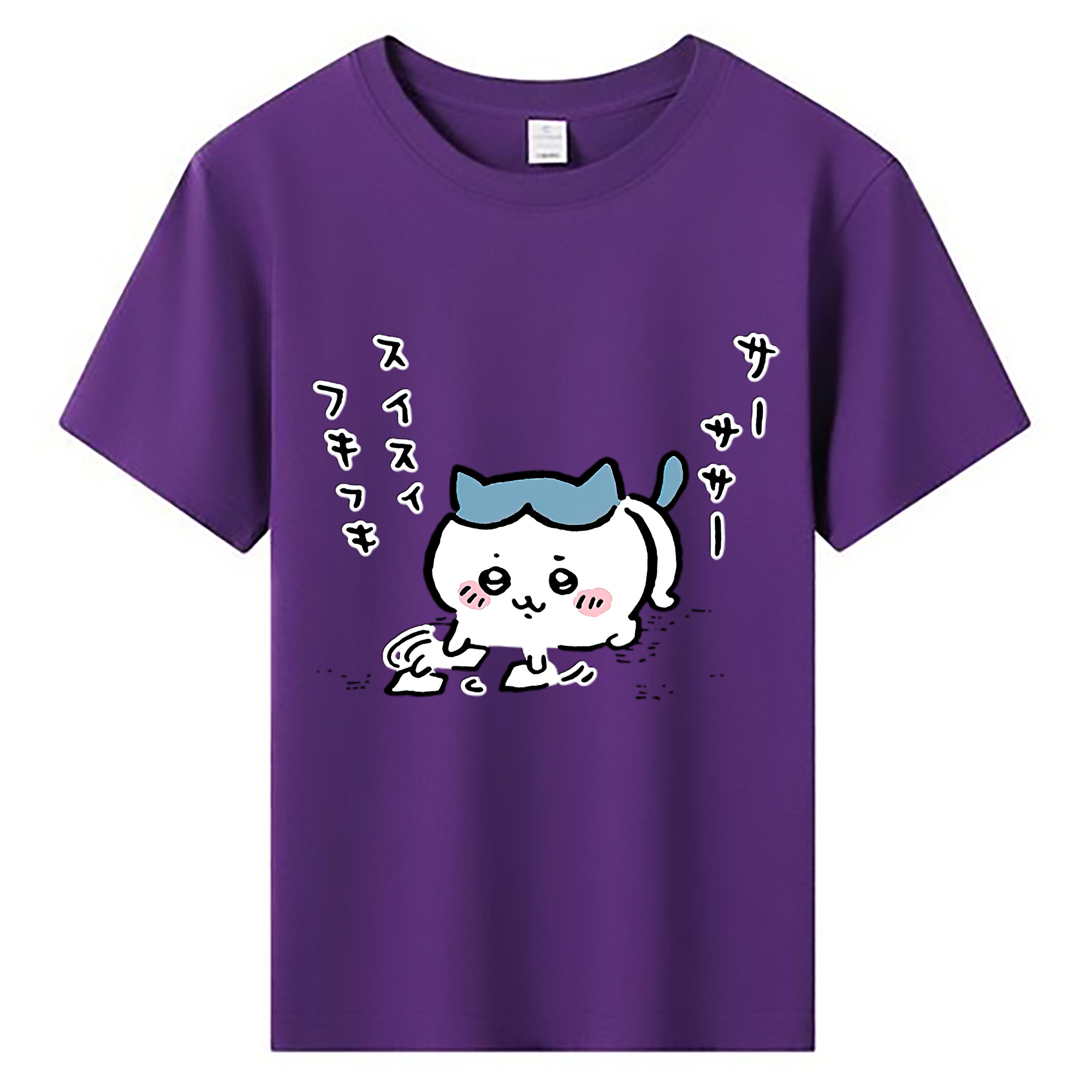 （画像用） ちいかわ ハチワレ Chii-kawa hachiware 綿100％キッズTシャツ（フロントプリント）