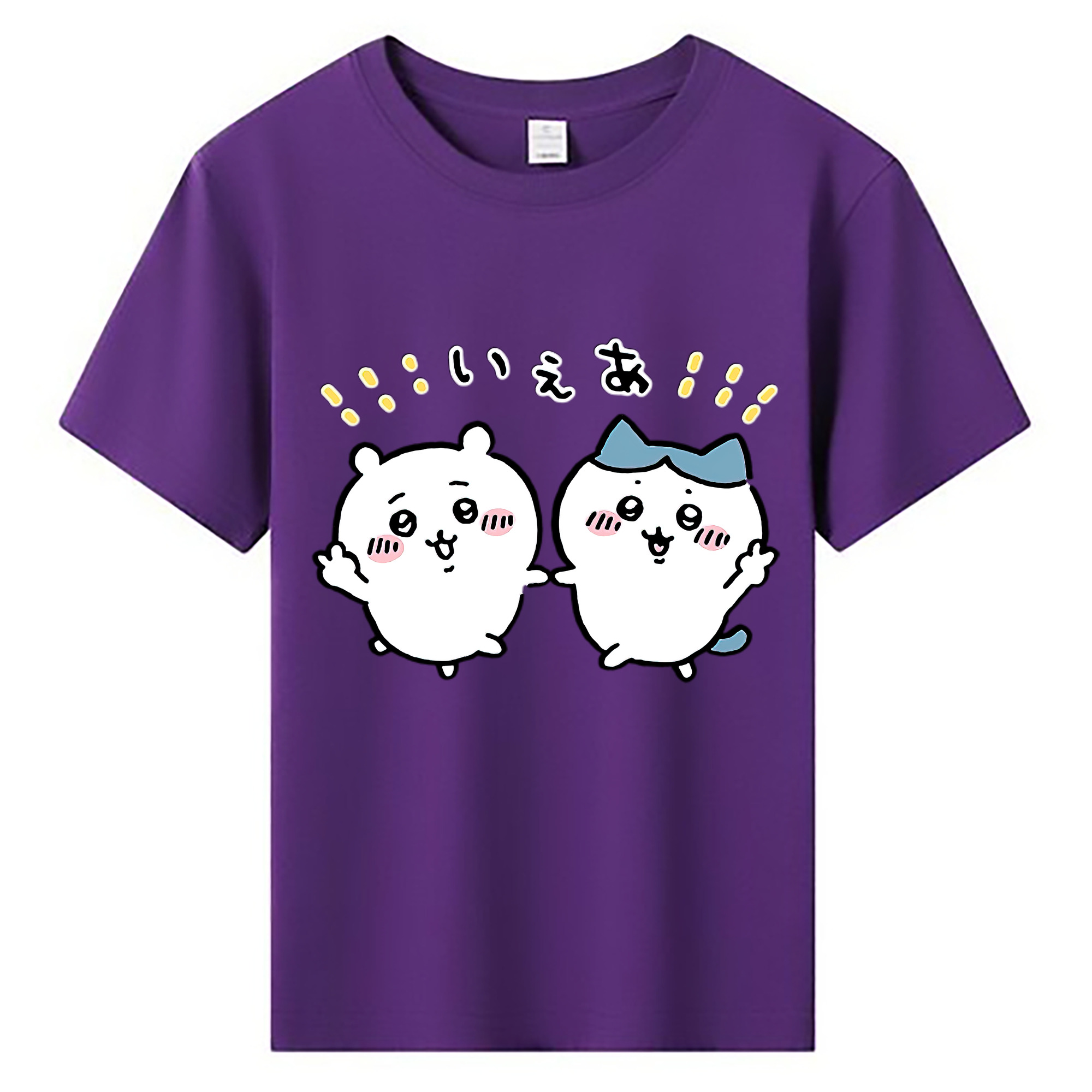 （画像用） ちいかわ ハチワレ Chii-kawa hachiware 綿100％キッズTシャツ（フロントプリント）