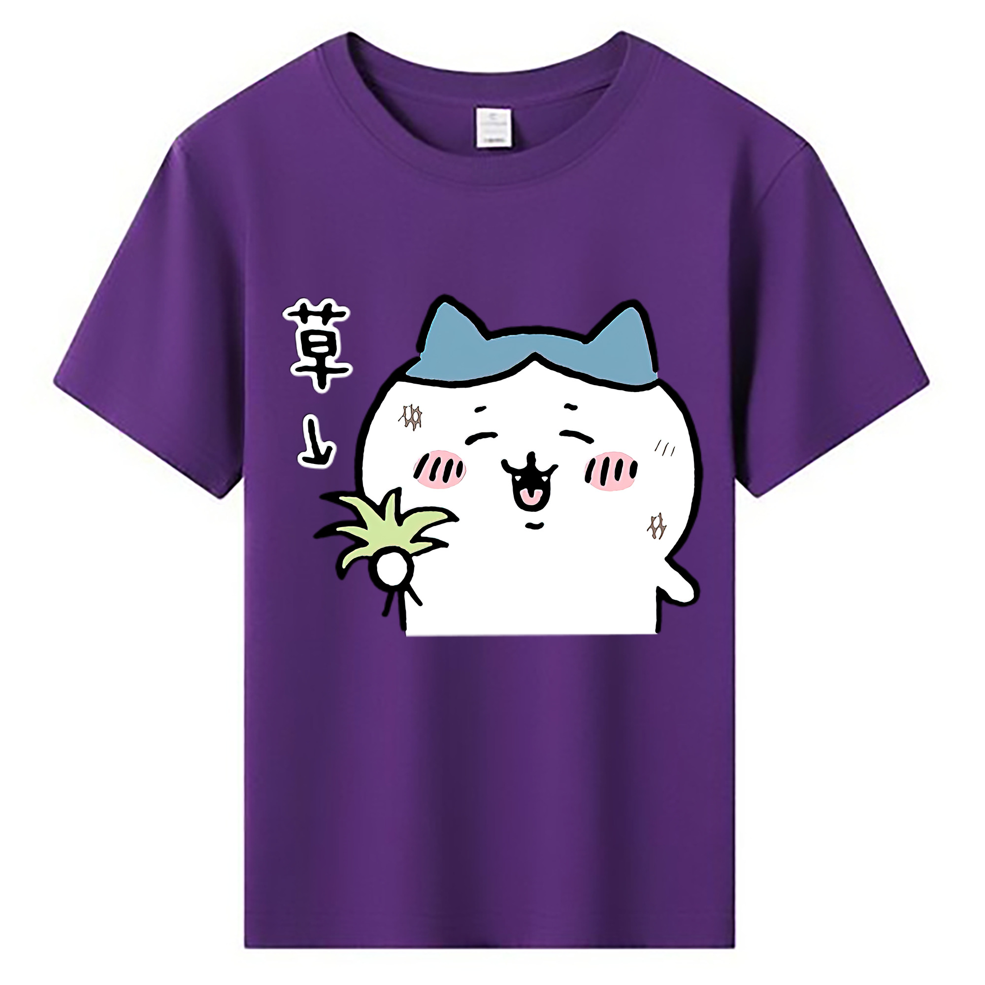 （画像用） ちいかわ ハチワレ Chii-kawa hachiware 綿100％キッズTシャツ（フロントプリント）