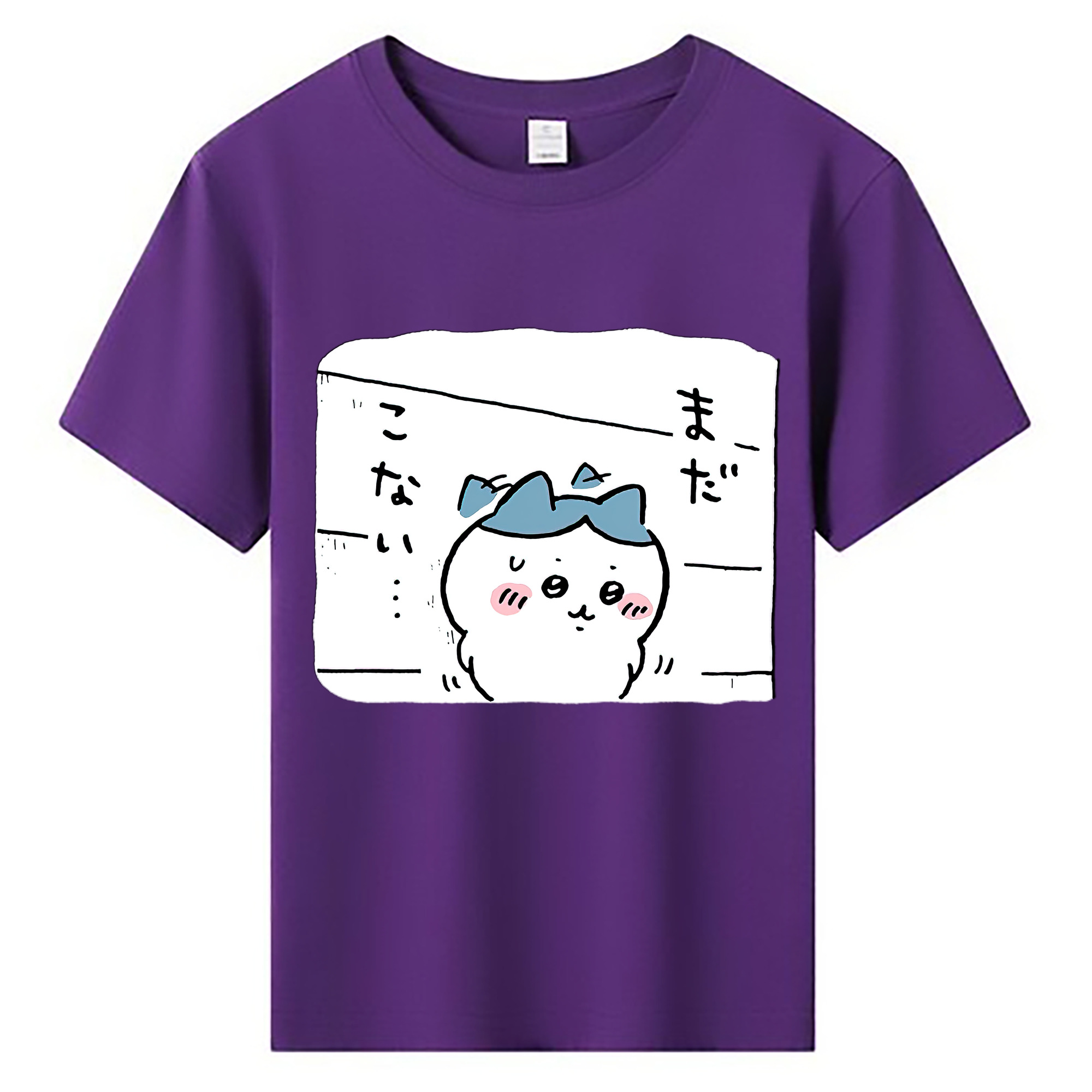 （画像用） ちいかわ ハチワレ Chii-kawa hachiware 綿100％キッズTシャツ（フロントプリント）