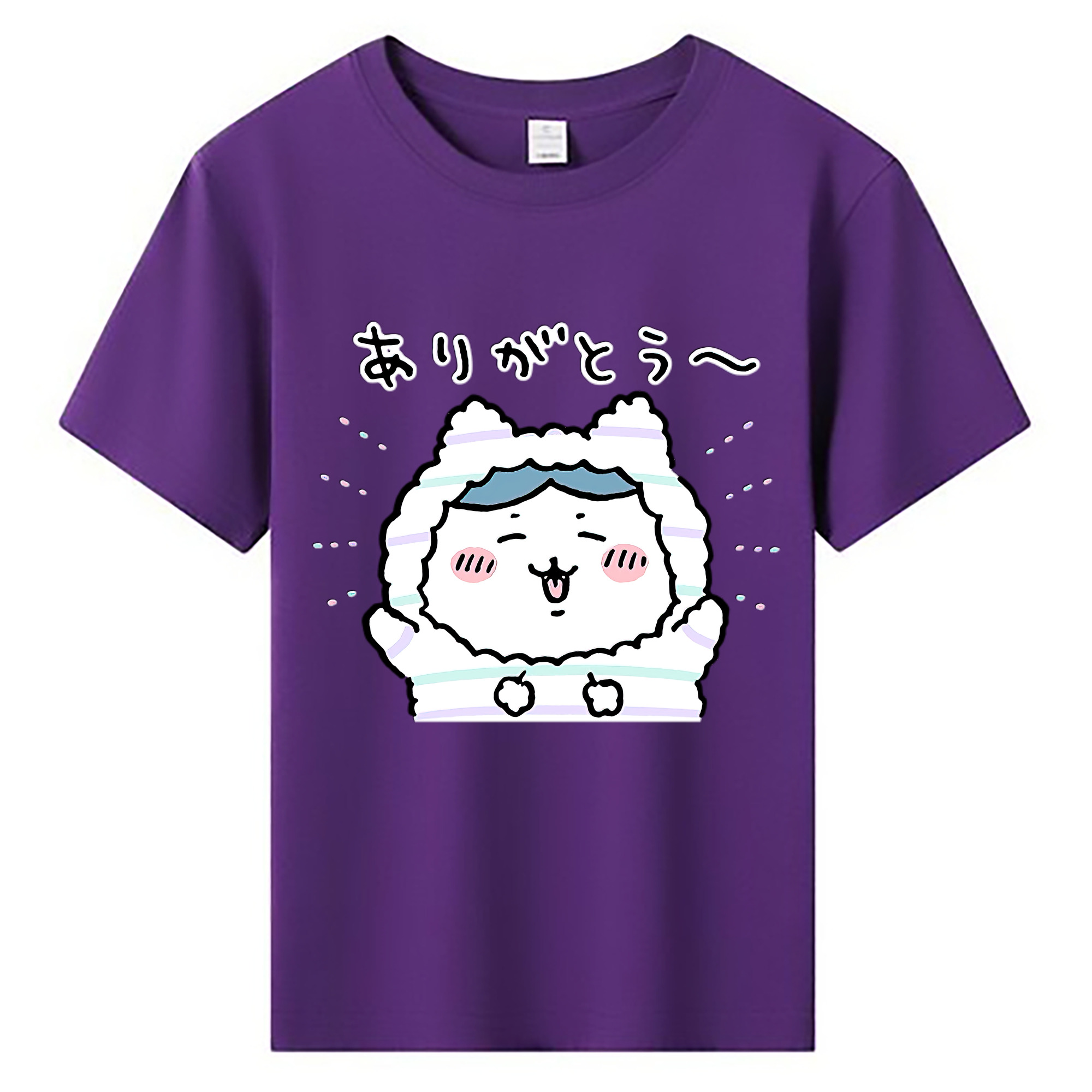 （画像用） ちいかわ ハチワレ Chii-kawa hachiware 綿100％キッズTシャツ（フロントプリント）