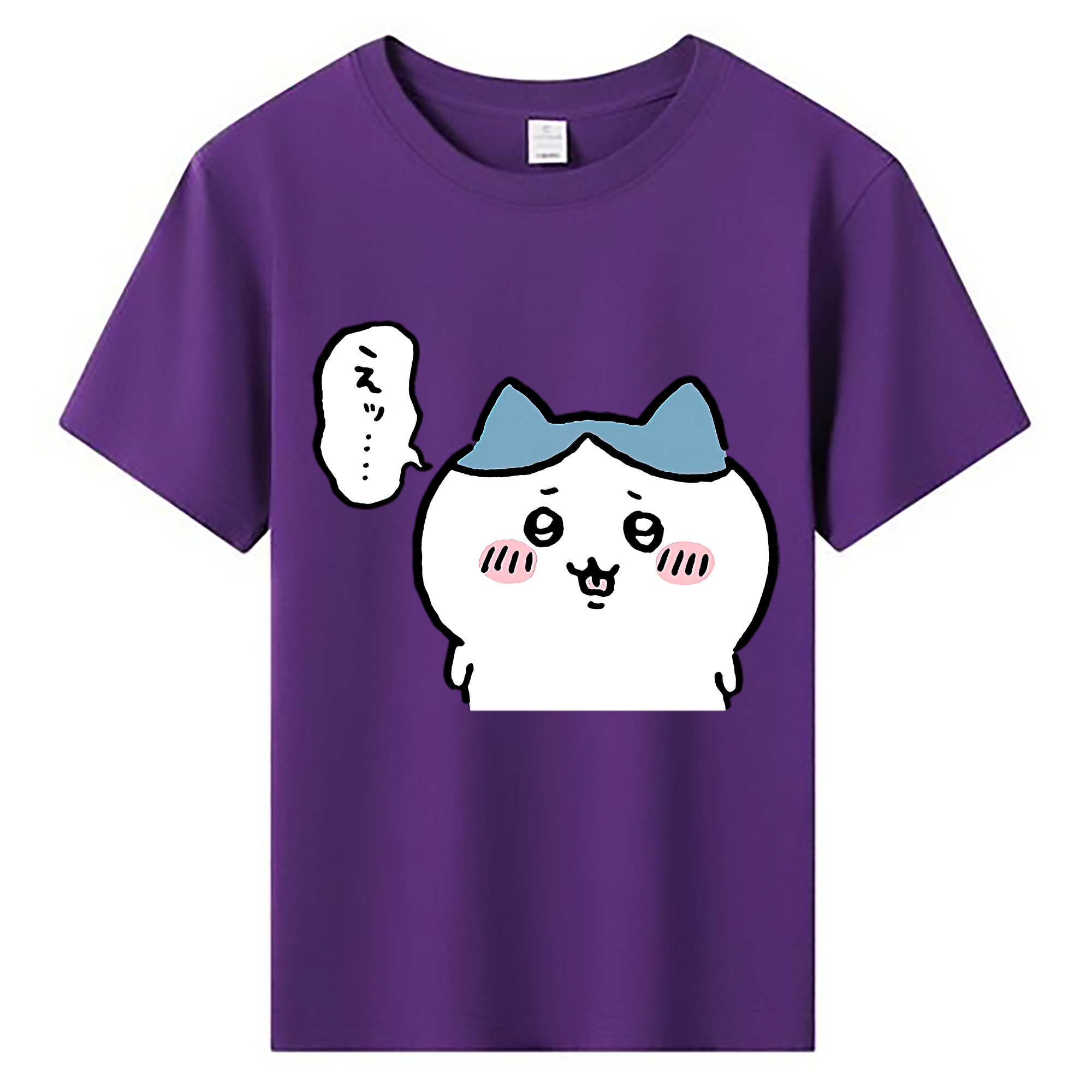 （画像用） ちいかわ ハチワレ Chii-kawa hachiware 綿100％キッズTシャツ（フロントプリント）
