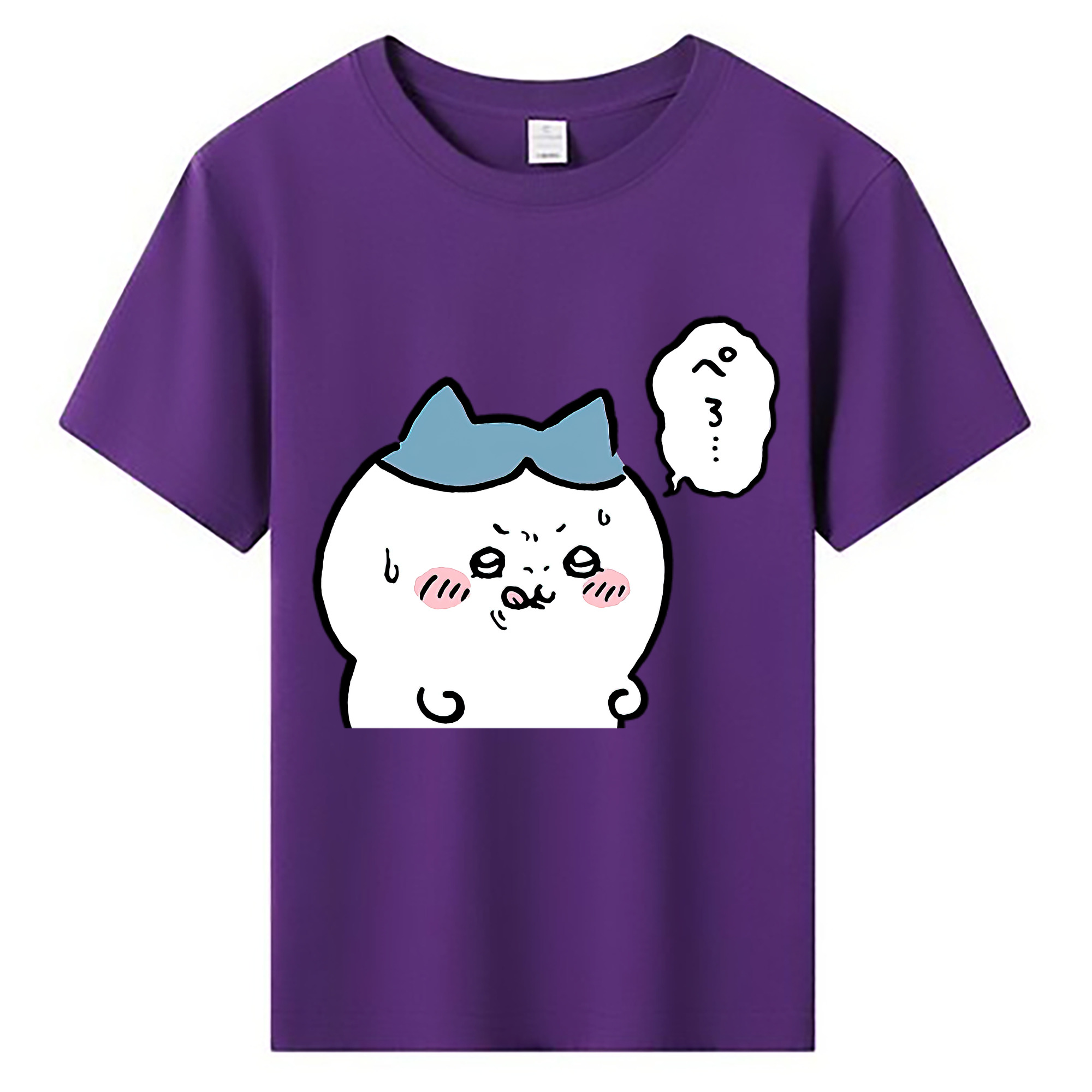 （画像用） ちいかわ ハチワレ Chii-kawa hachiware 綿100％キッズTシャツ（フロントプリント）