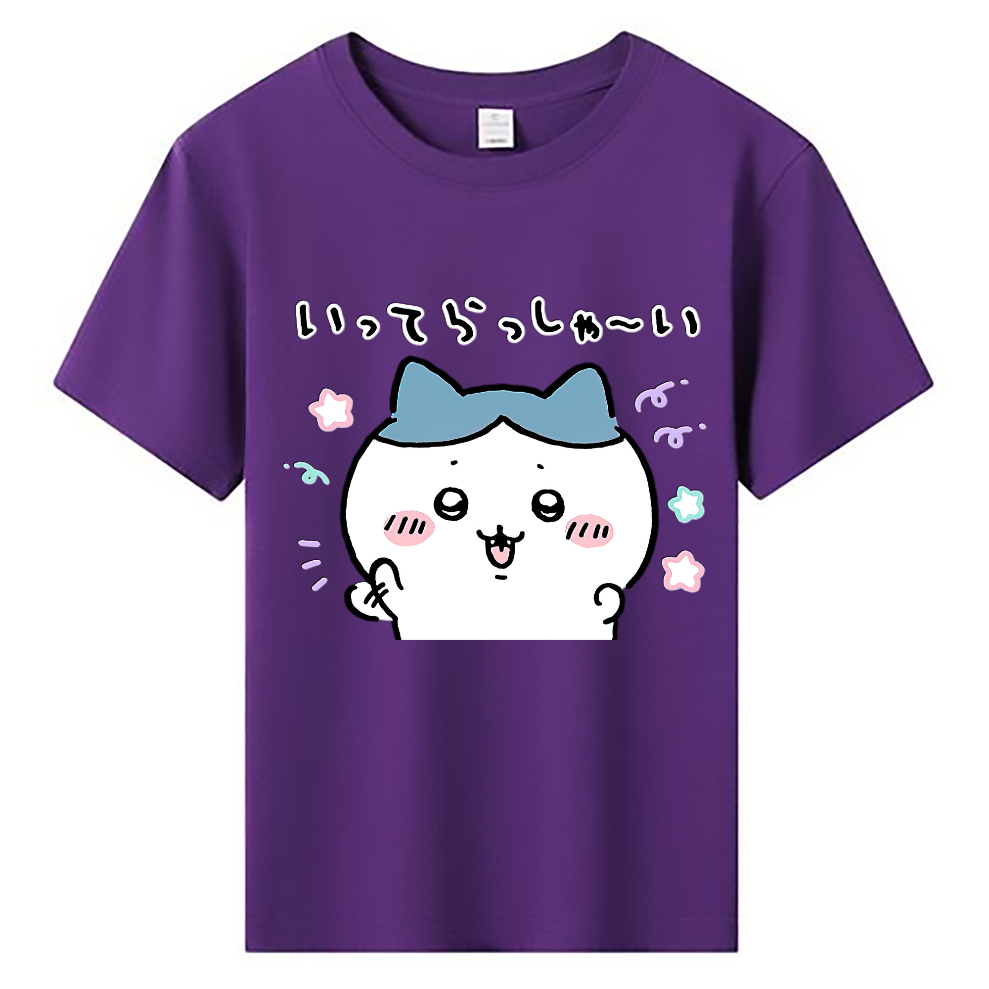 （画像用） ちいかわ ハチワレ Chii-kawa hachiware 綿100％キッズTシャツ（フロントプリント）