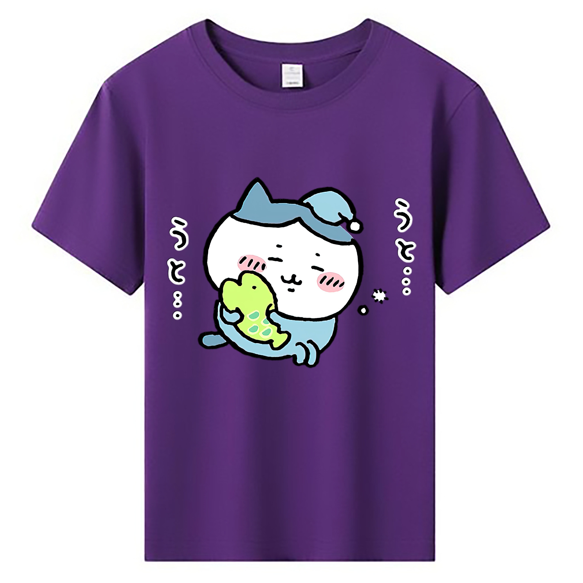 （画像用） ちいかわ ハチワレ Chii-kawa hachiware 綿100％キッズTシャツ（フロントプリント）