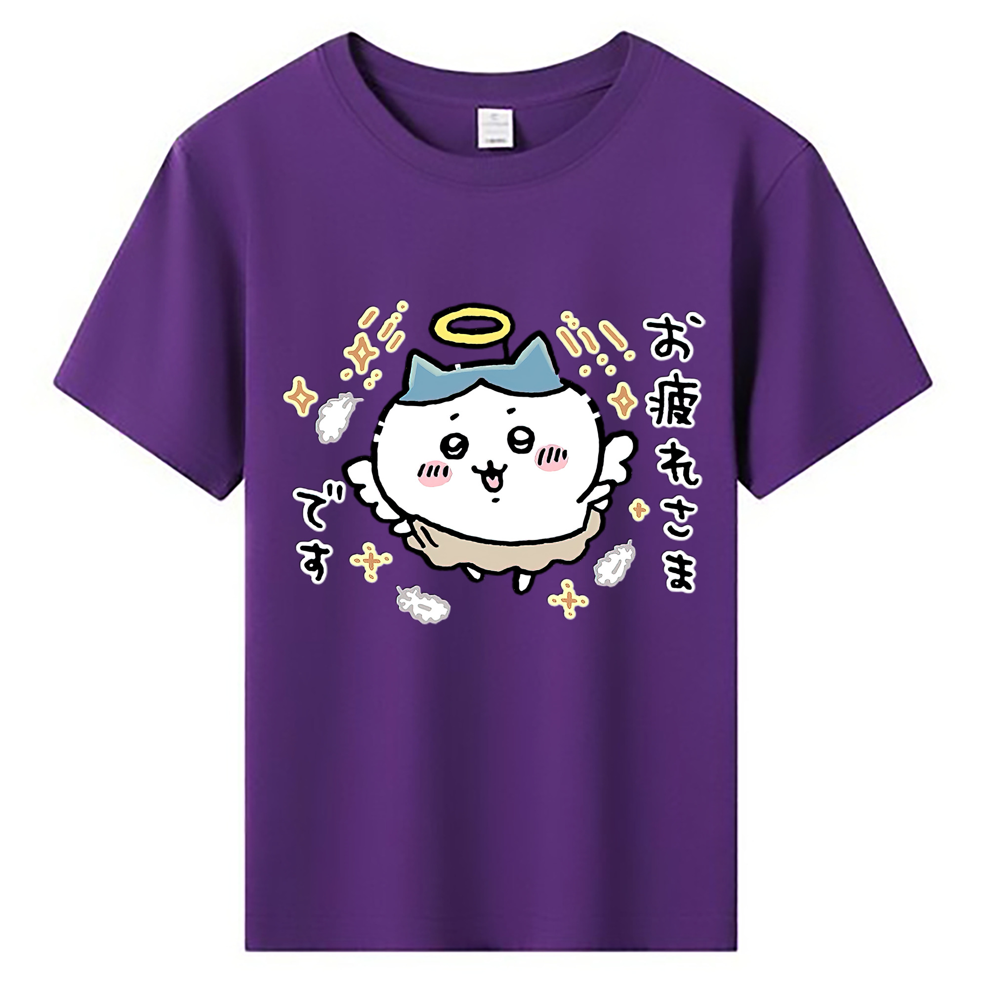 （画像用） ちいかわ ハチワレ Chii-kawa hachiware 綿100％キッズTシャツ（フロントプリント）