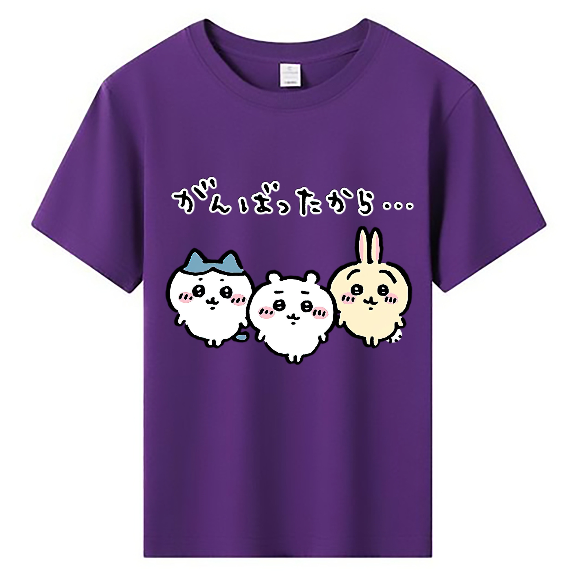 （画像用） ちいかわ ハチワレ Chii-kawa hachiware 綿100％キッズTシャツ（フロントプリント）