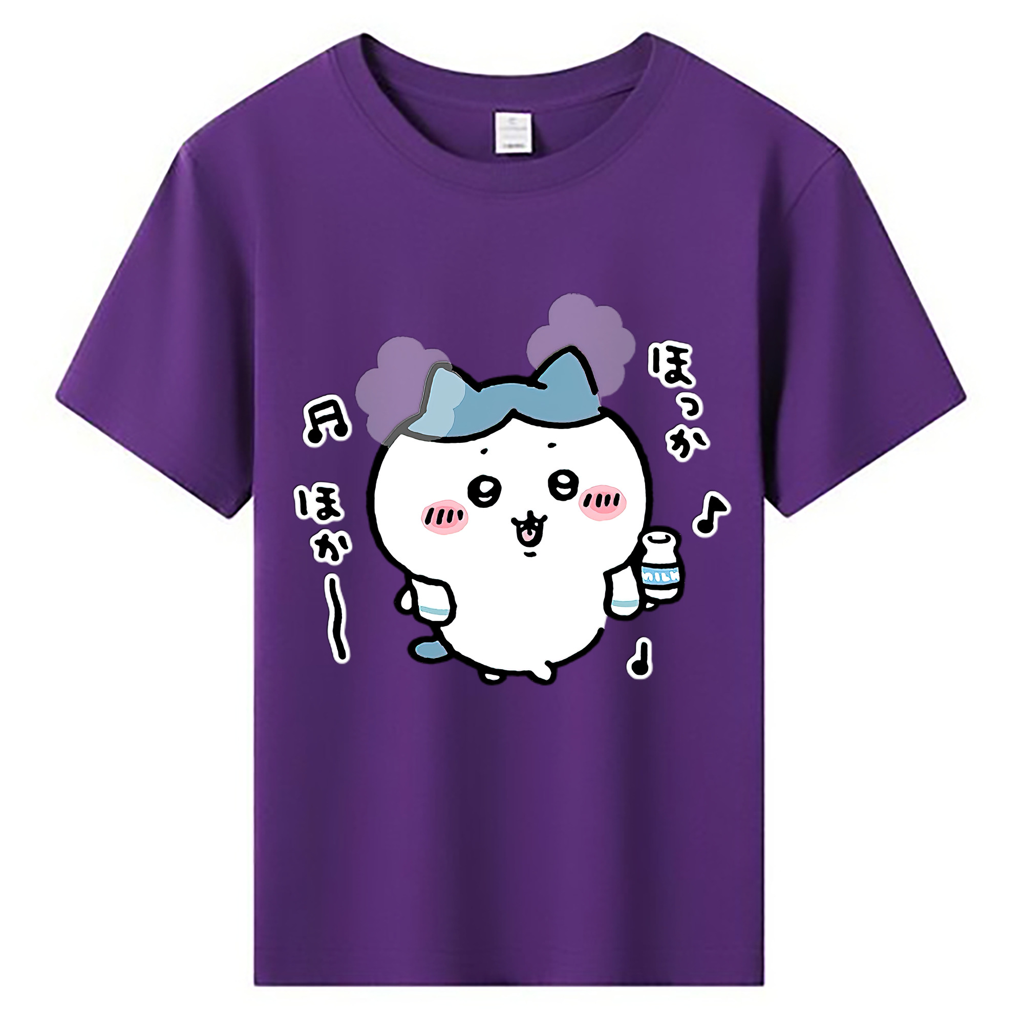 （画像用） ちいかわ ハチワレ Chii-kawa hachiware 綿100％キッズTシャツ（フロントプリント）
