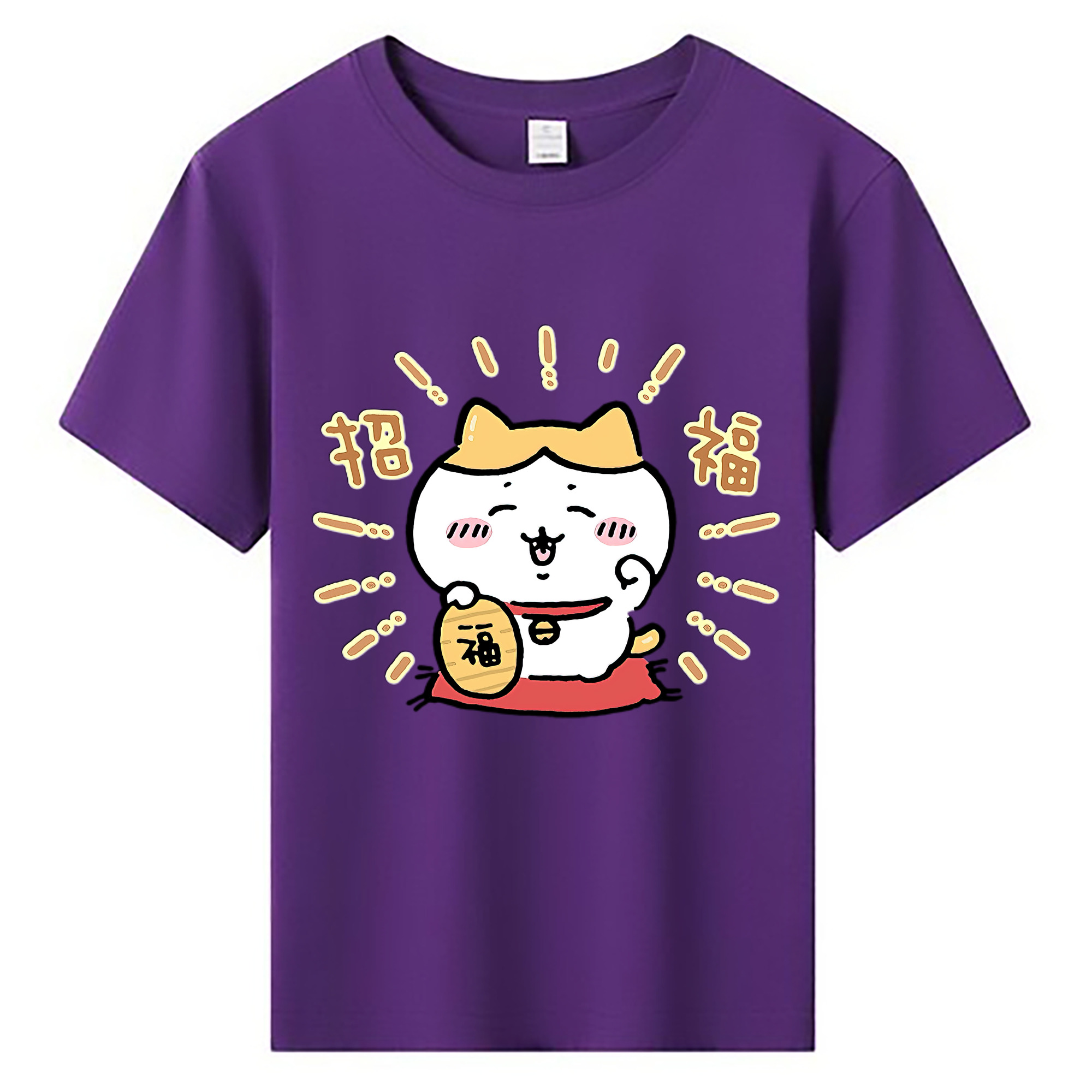 （画像用） ちいかわ ハチワレ Chii-kawa hachiware 綿100％キッズTシャツ（フロントプリント）
