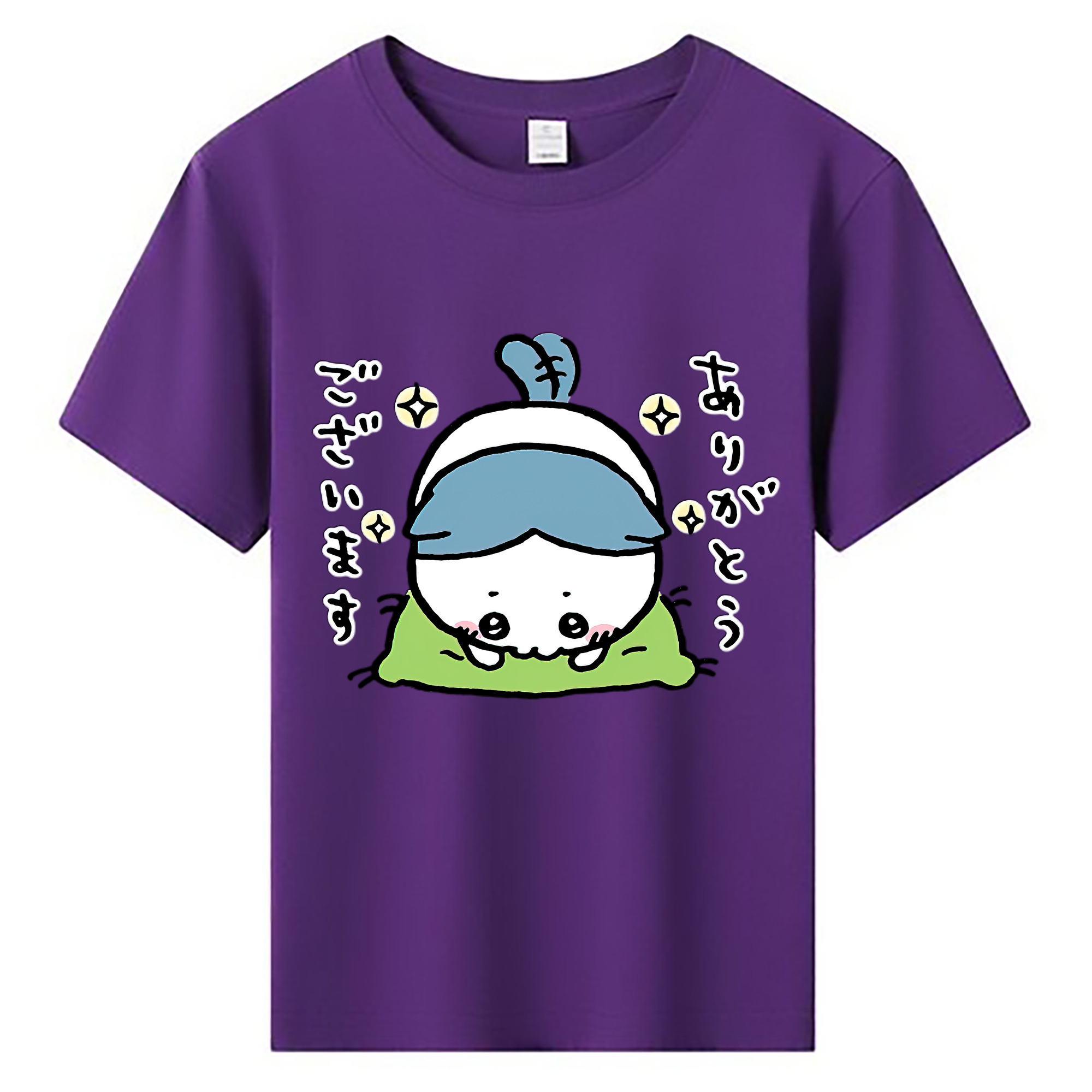 （画像用） ちいかわ ハチワレ Chii-kawa hachiware 綿100％キッズTシャツ（フロントプリント）