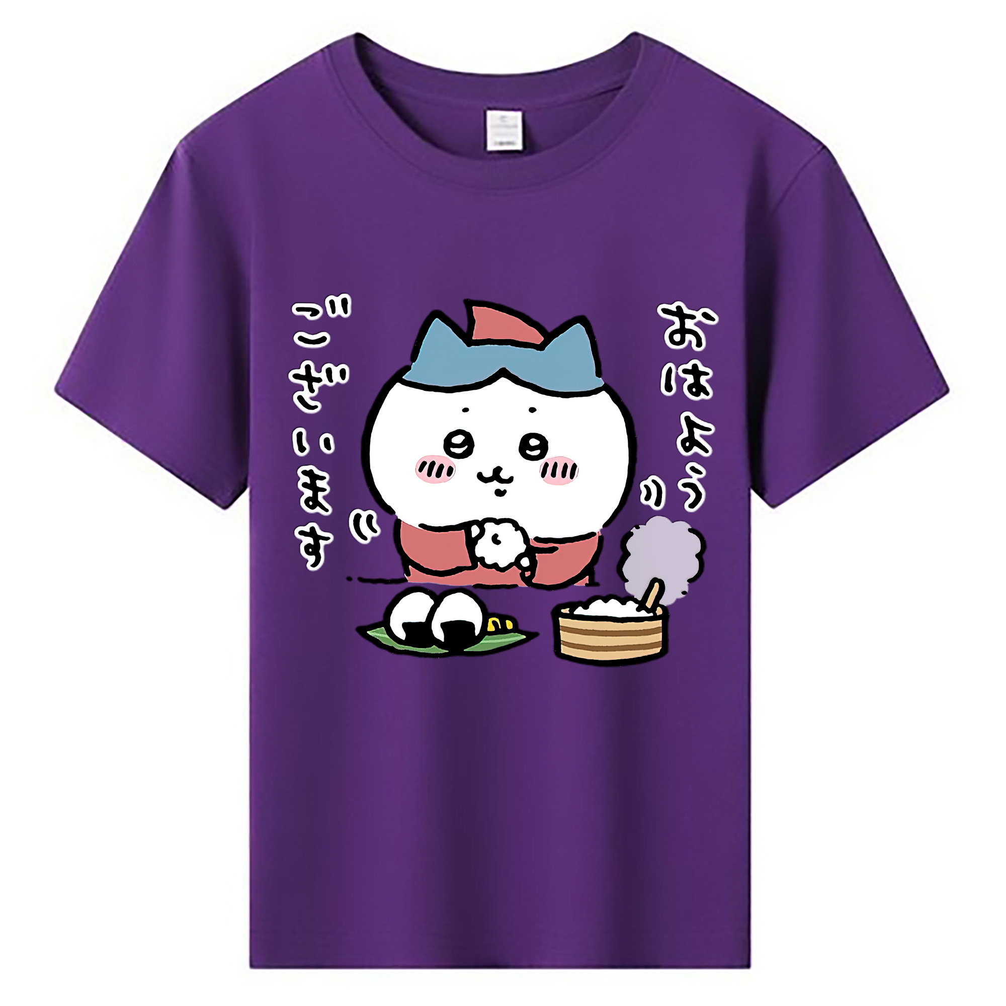 （画像用） ちいかわ ハチワレ Chii-kawa hachiware 綿100％キッズTシャツ（フロントプリント）