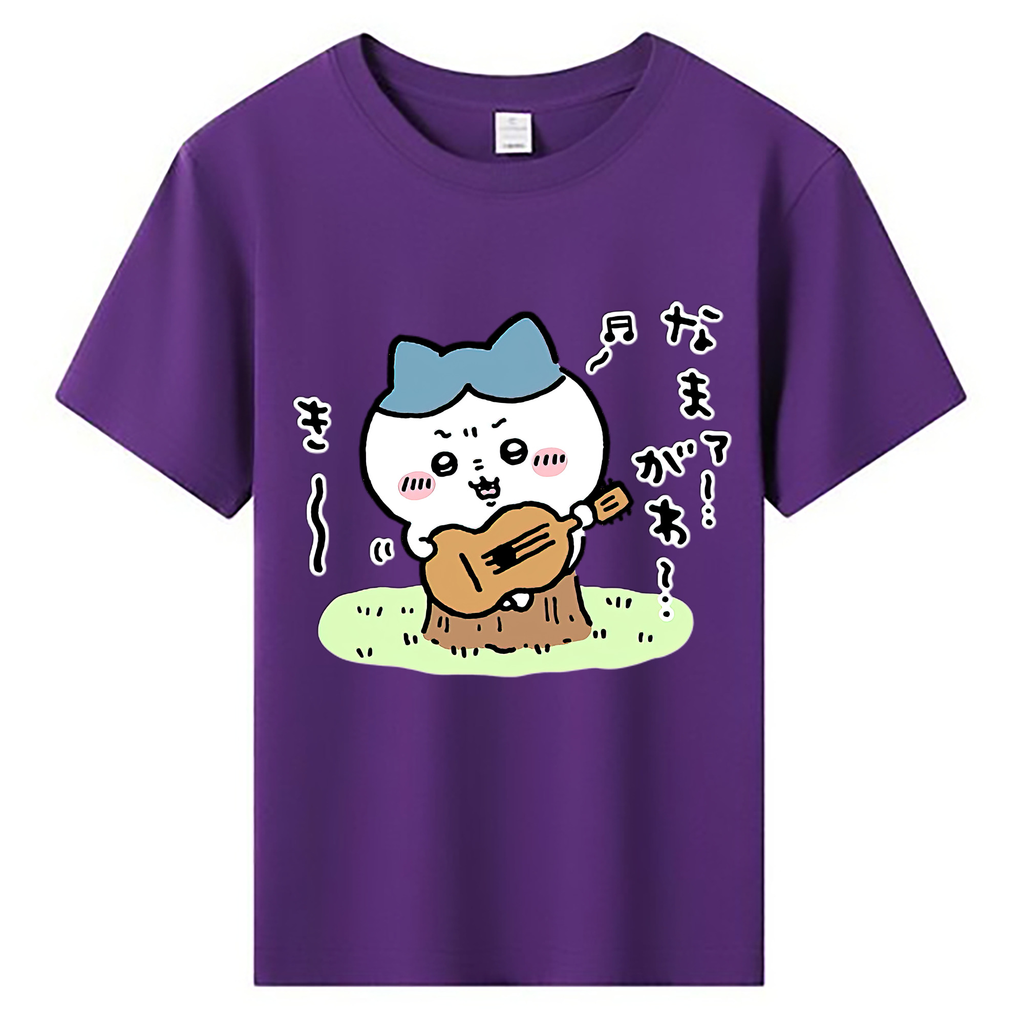 （画像用） ちいかわ ハチワレ Chii-kawa hachiware 綿100％キッズTシャツ（フロントプリント）